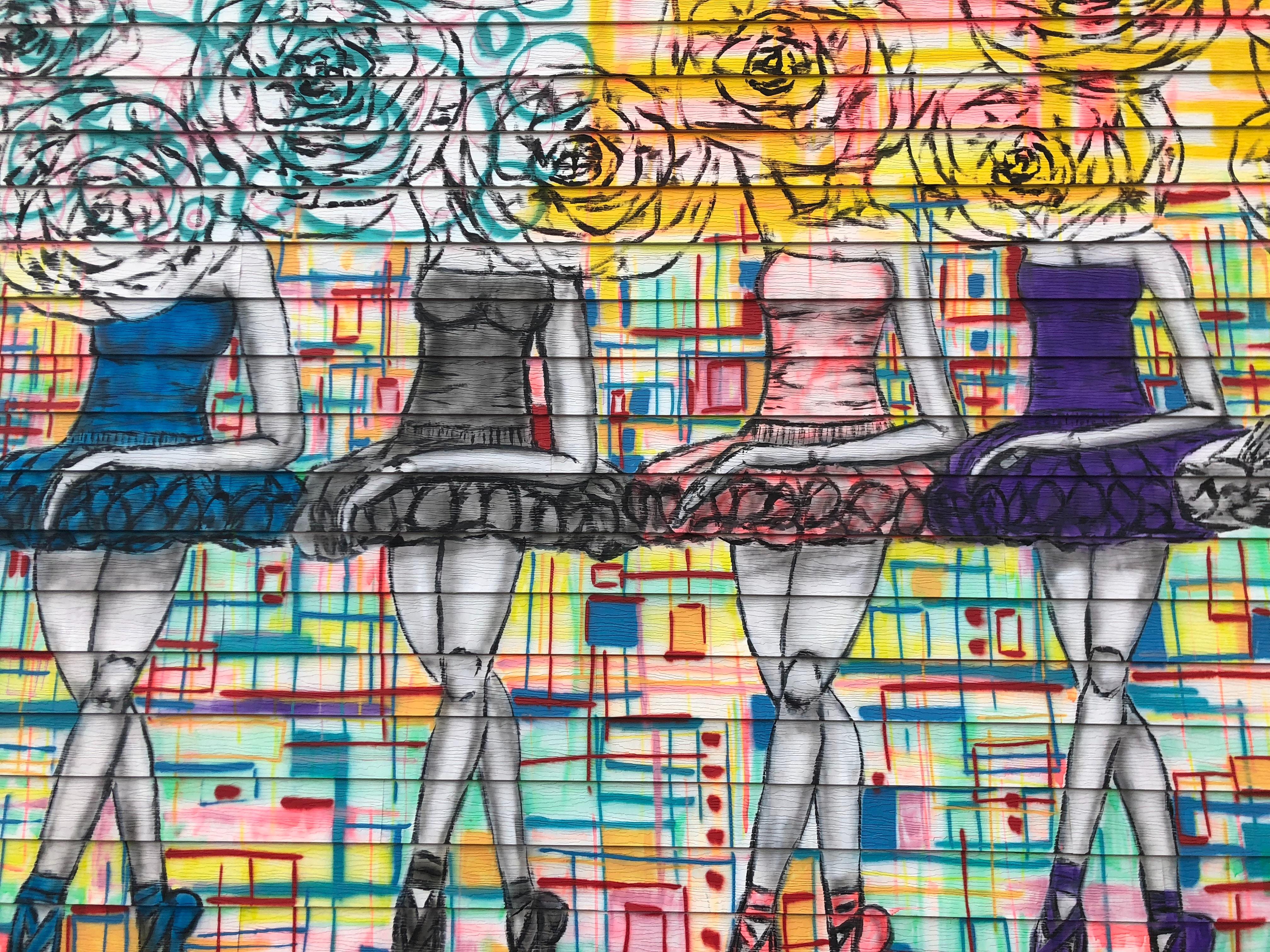 mural of dancers in tutus