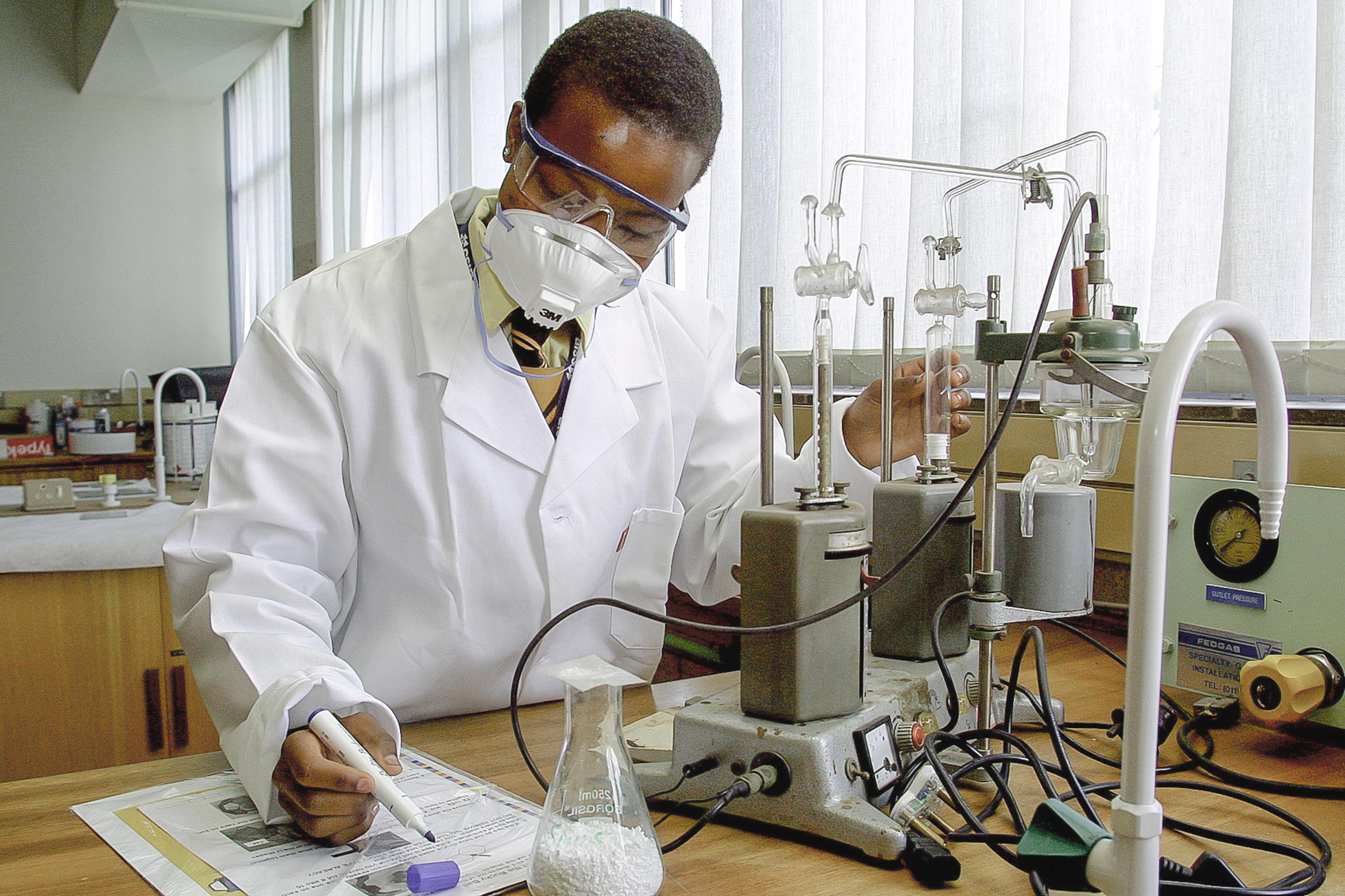 young scientist in laboratory