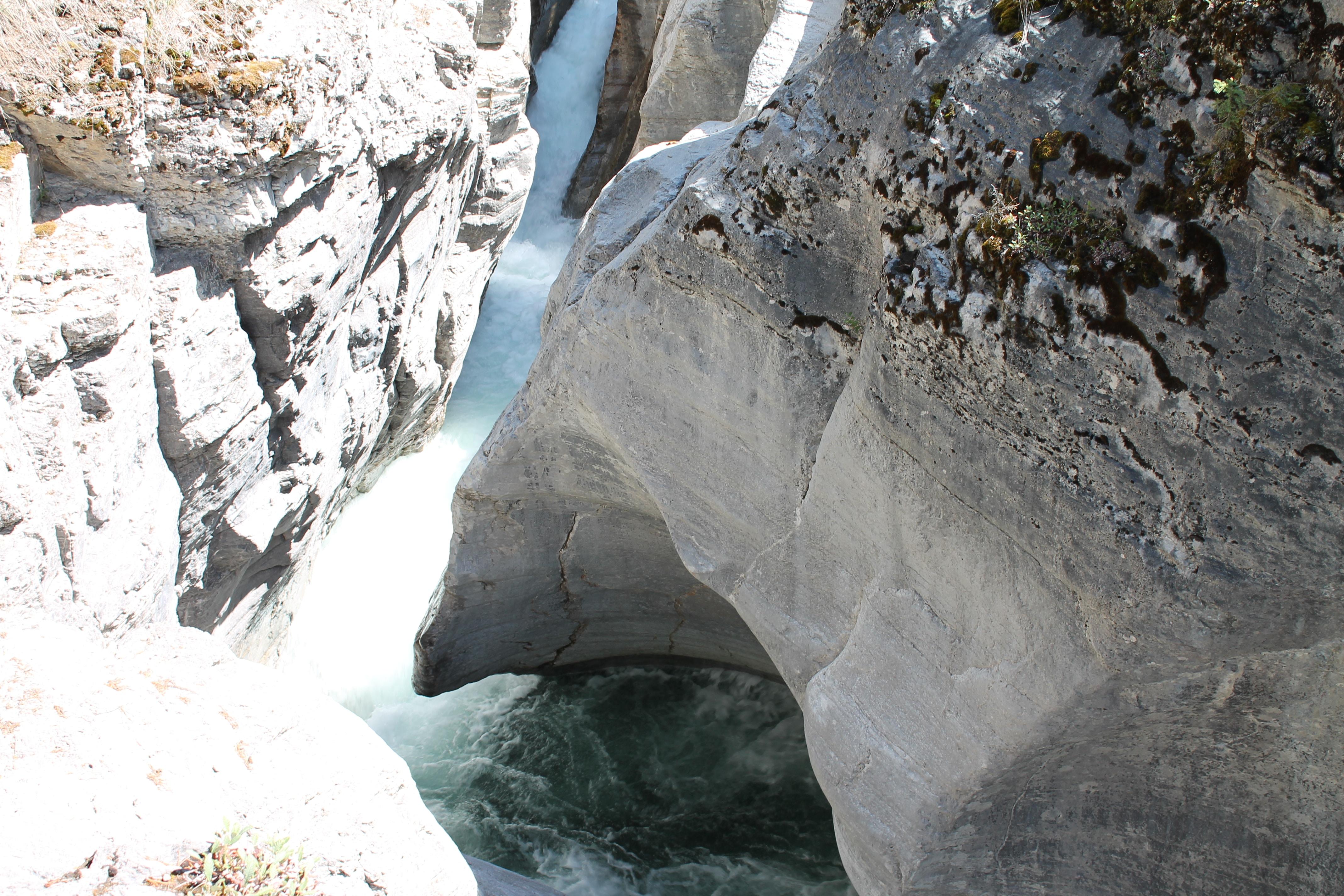eroded cliff in sea