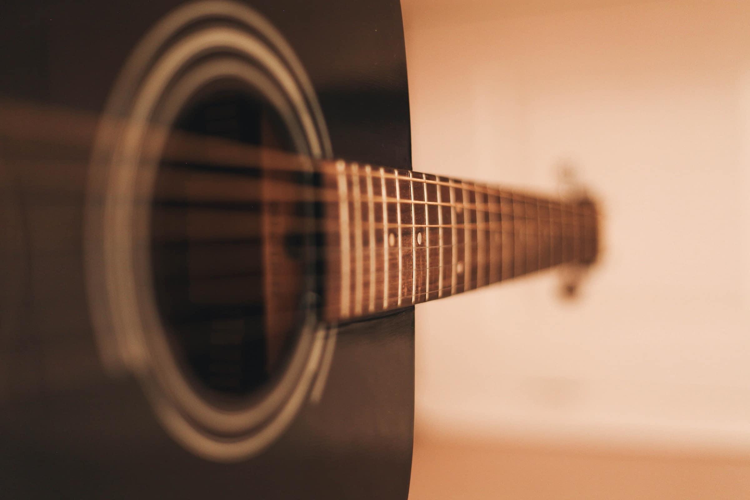 brown guitar