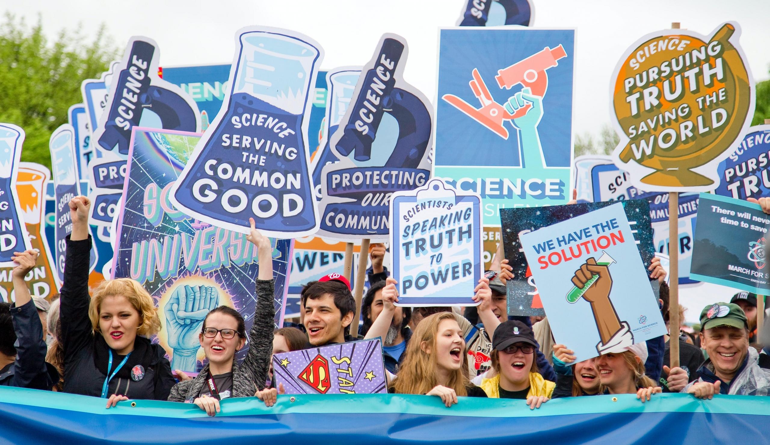 demonstration for using science for good