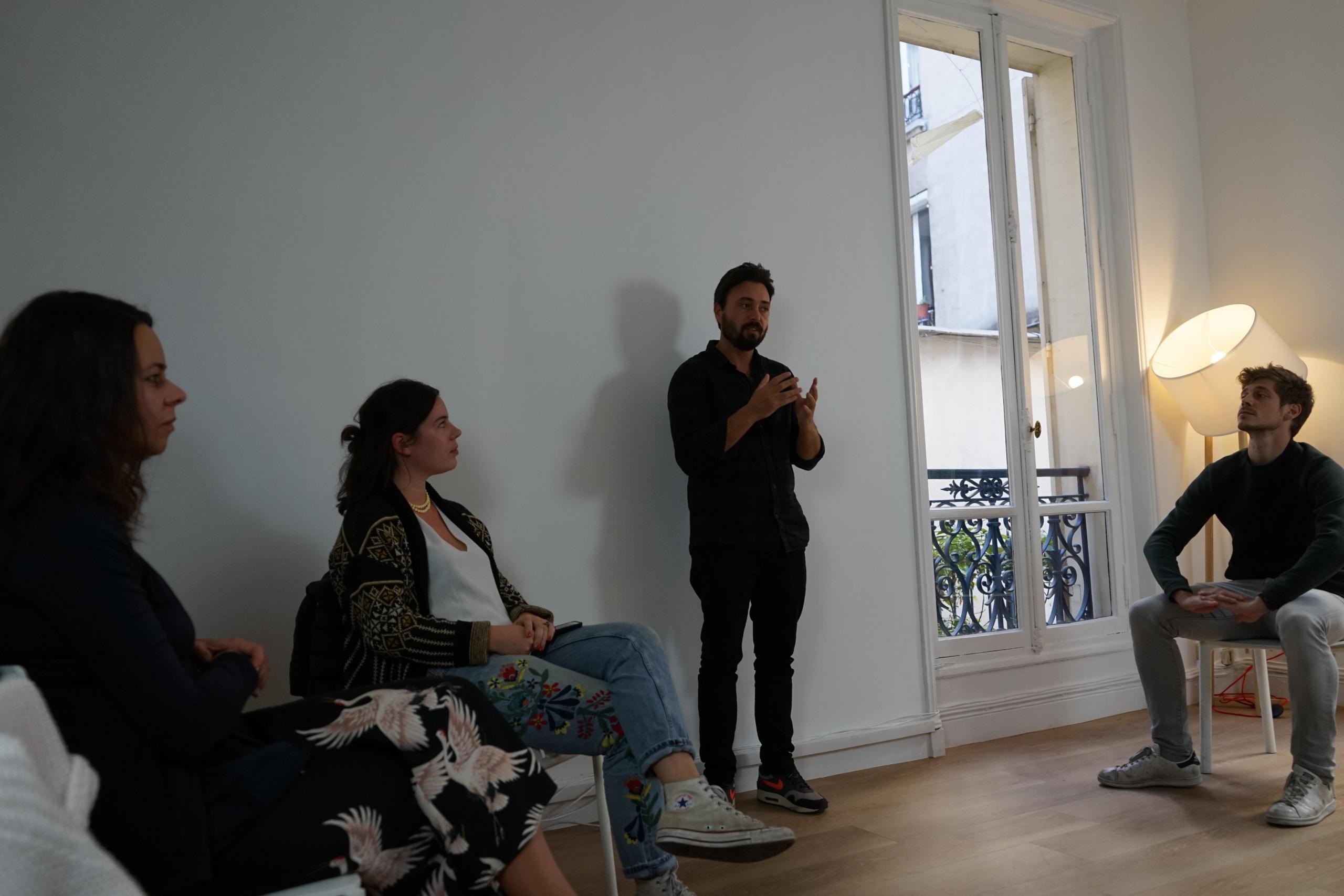 drama students in class