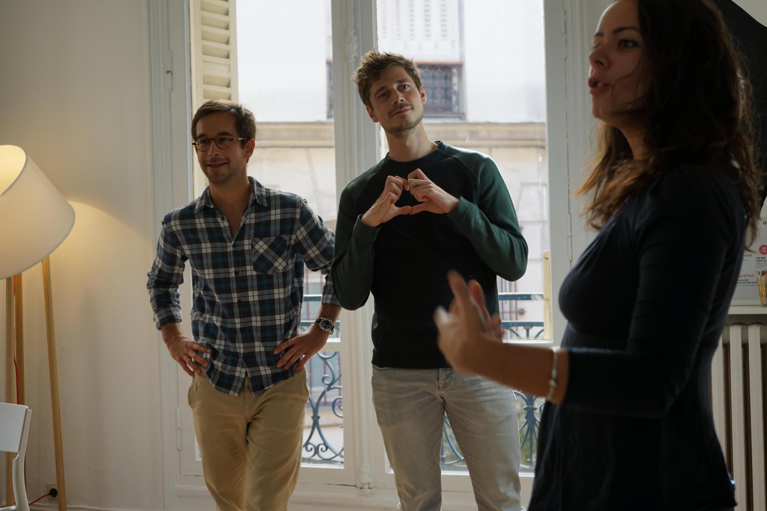 students in acting class