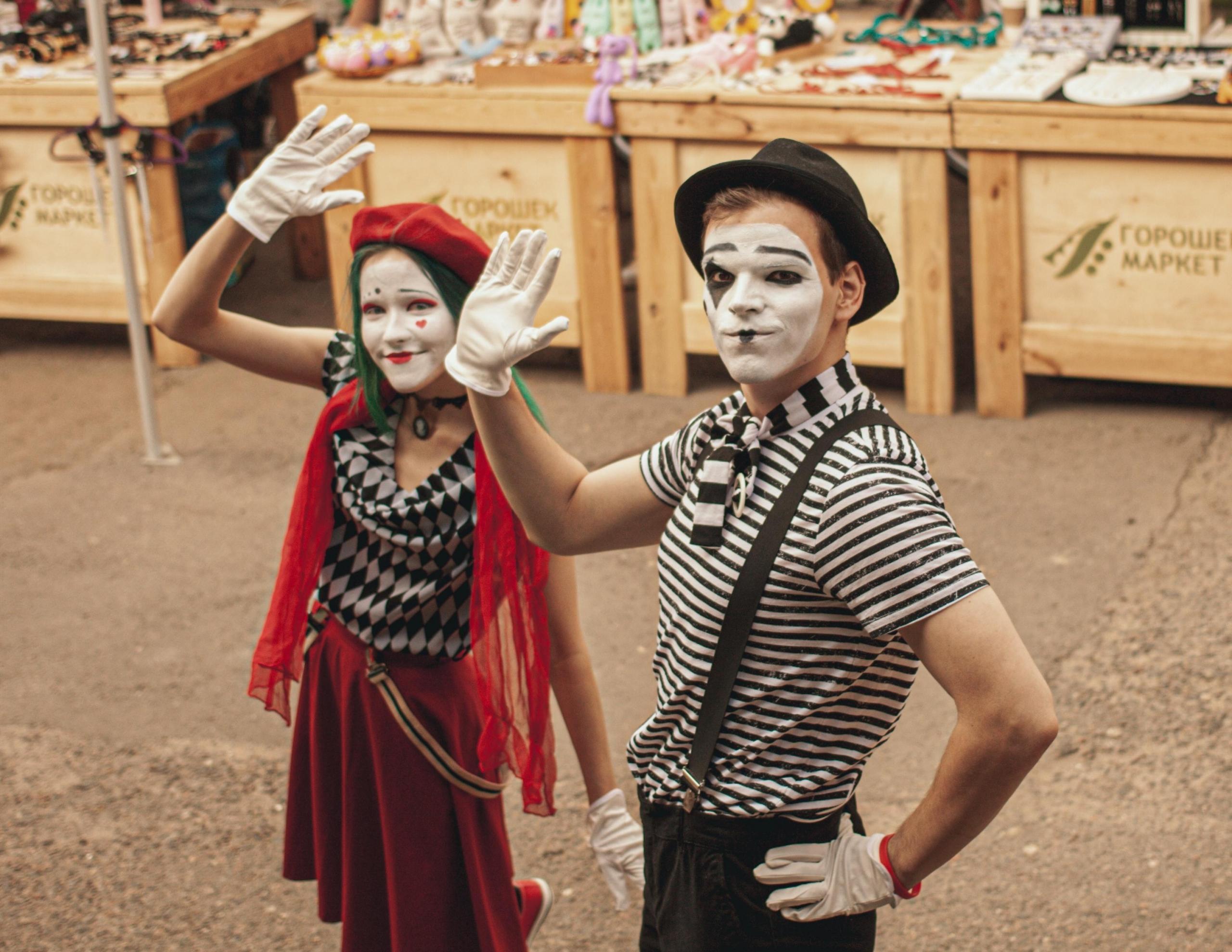 male and female mimes