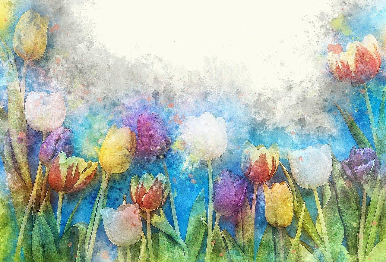 Watercolour flower painting