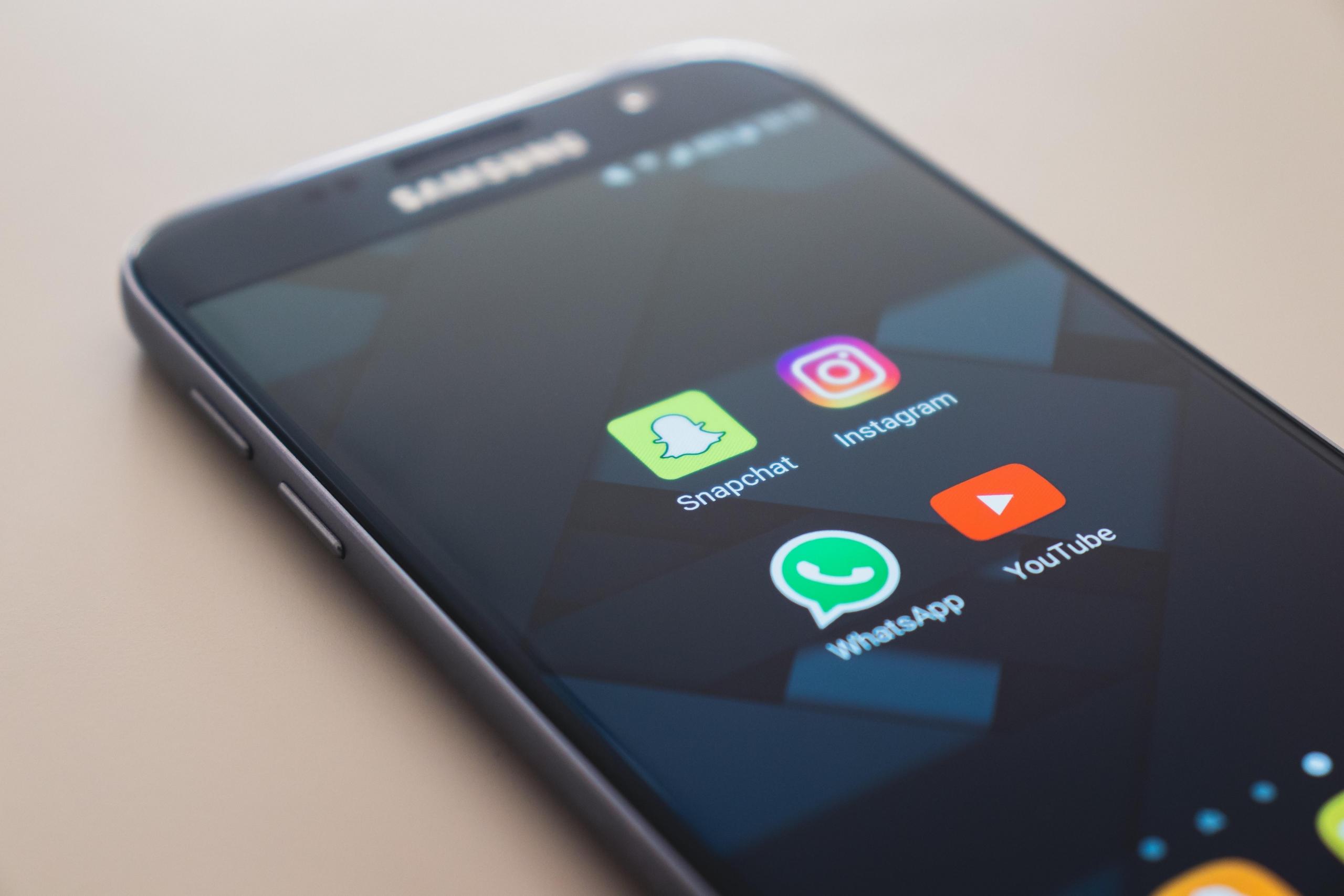 smartphone screen showing apps