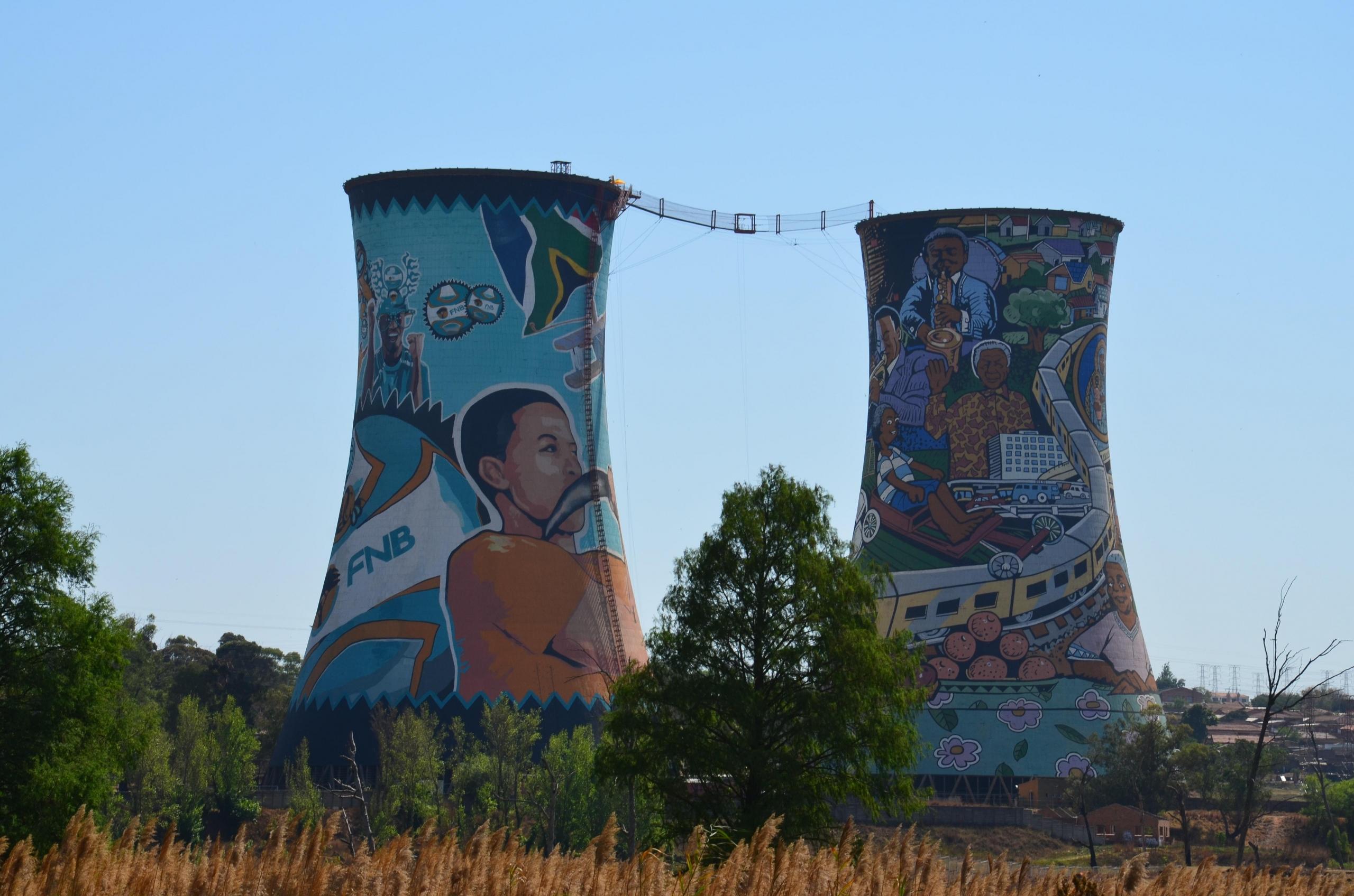 two cooling towers in soweto