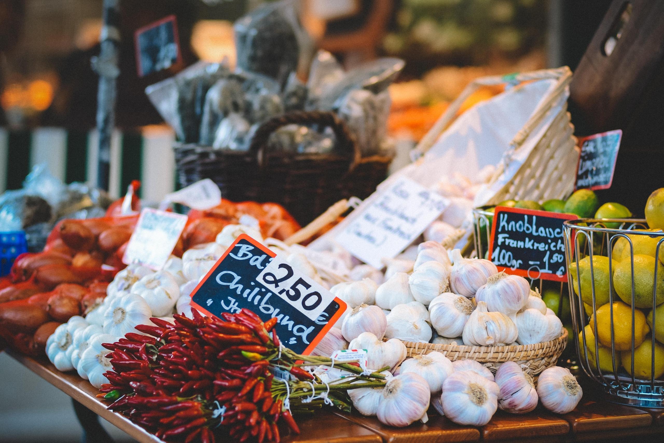 fresh produce market in Germany