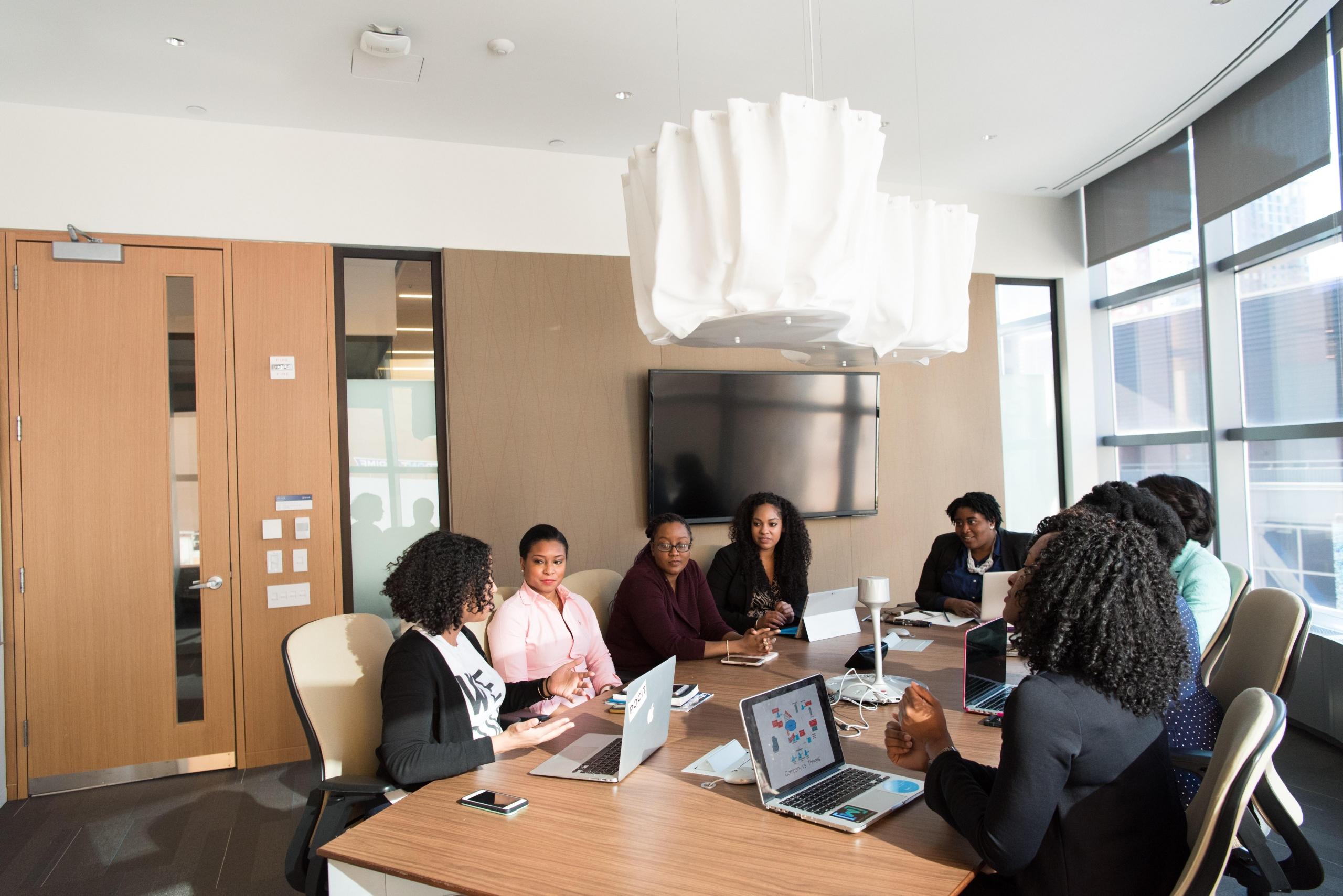 meeting in boardroom