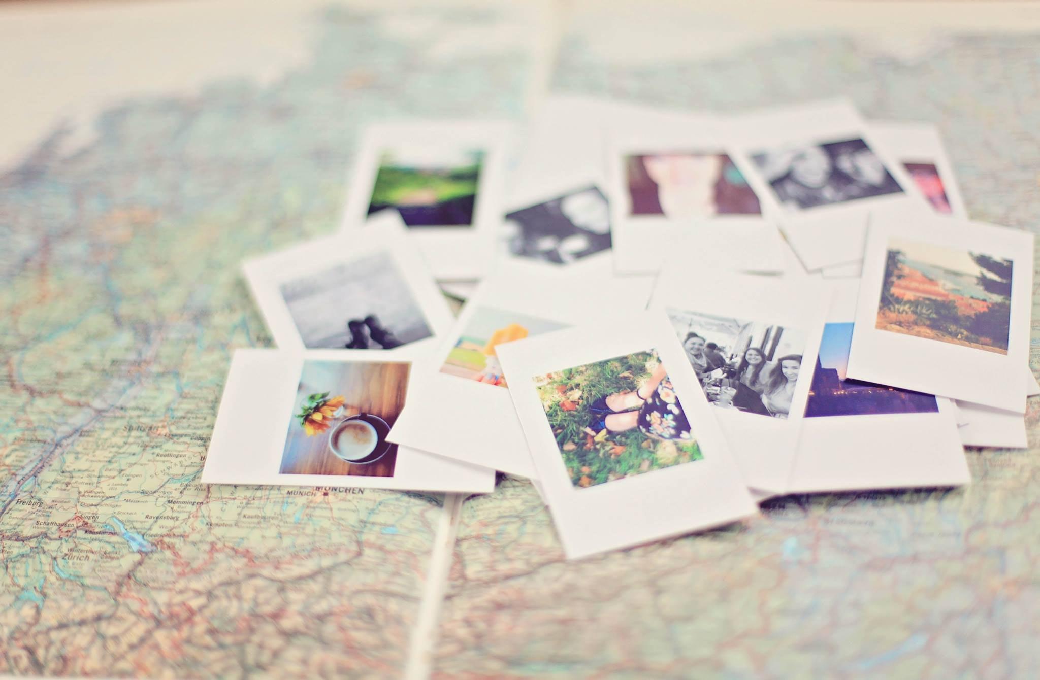 instant photos on map