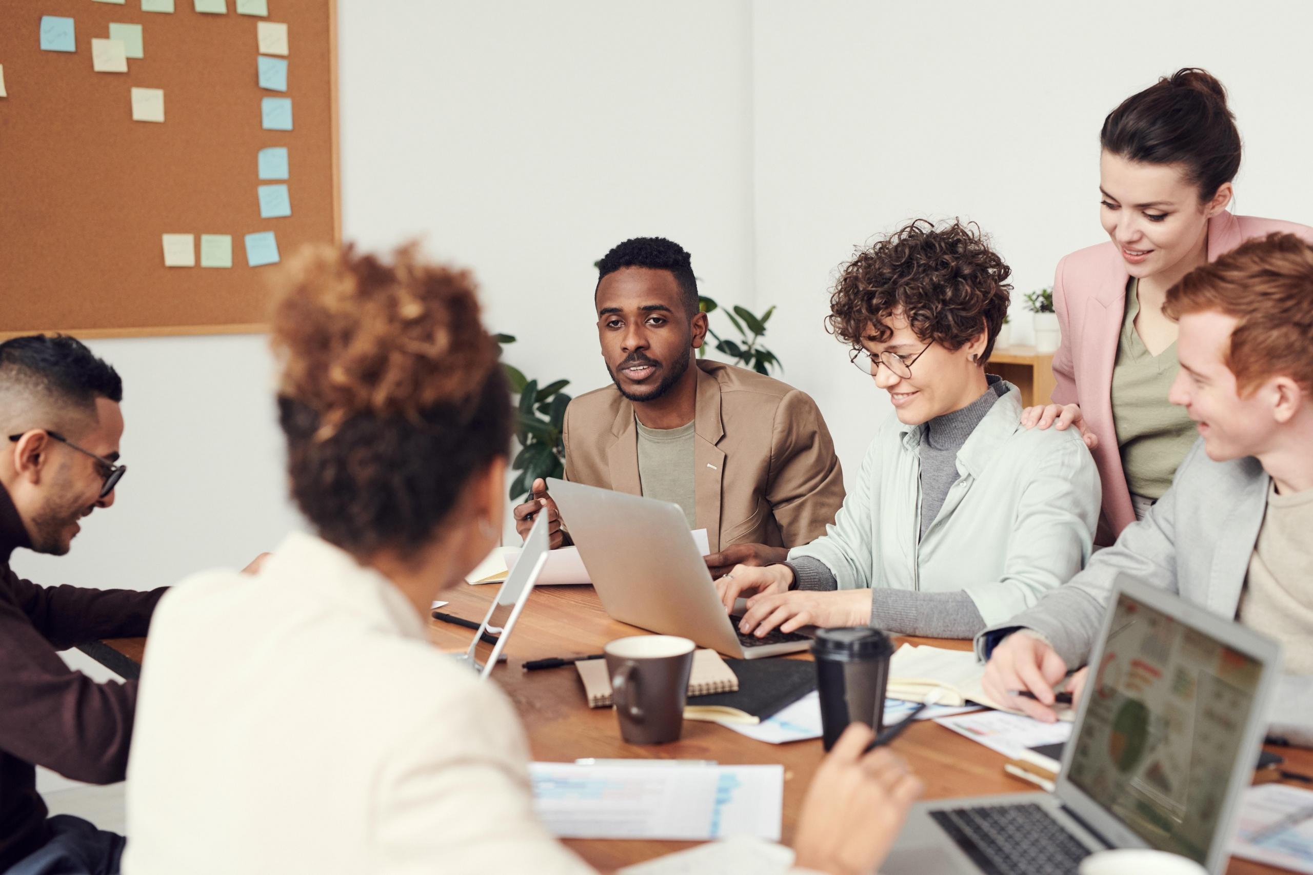 colleagues in a meeting