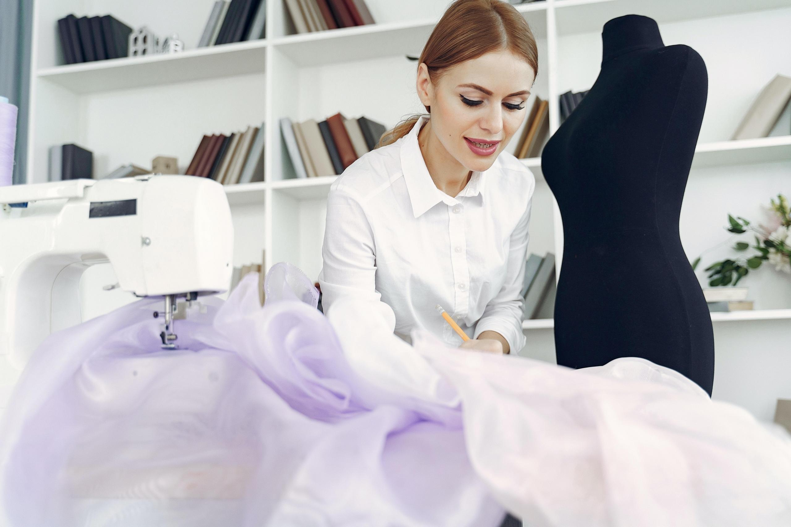 woman making clothes