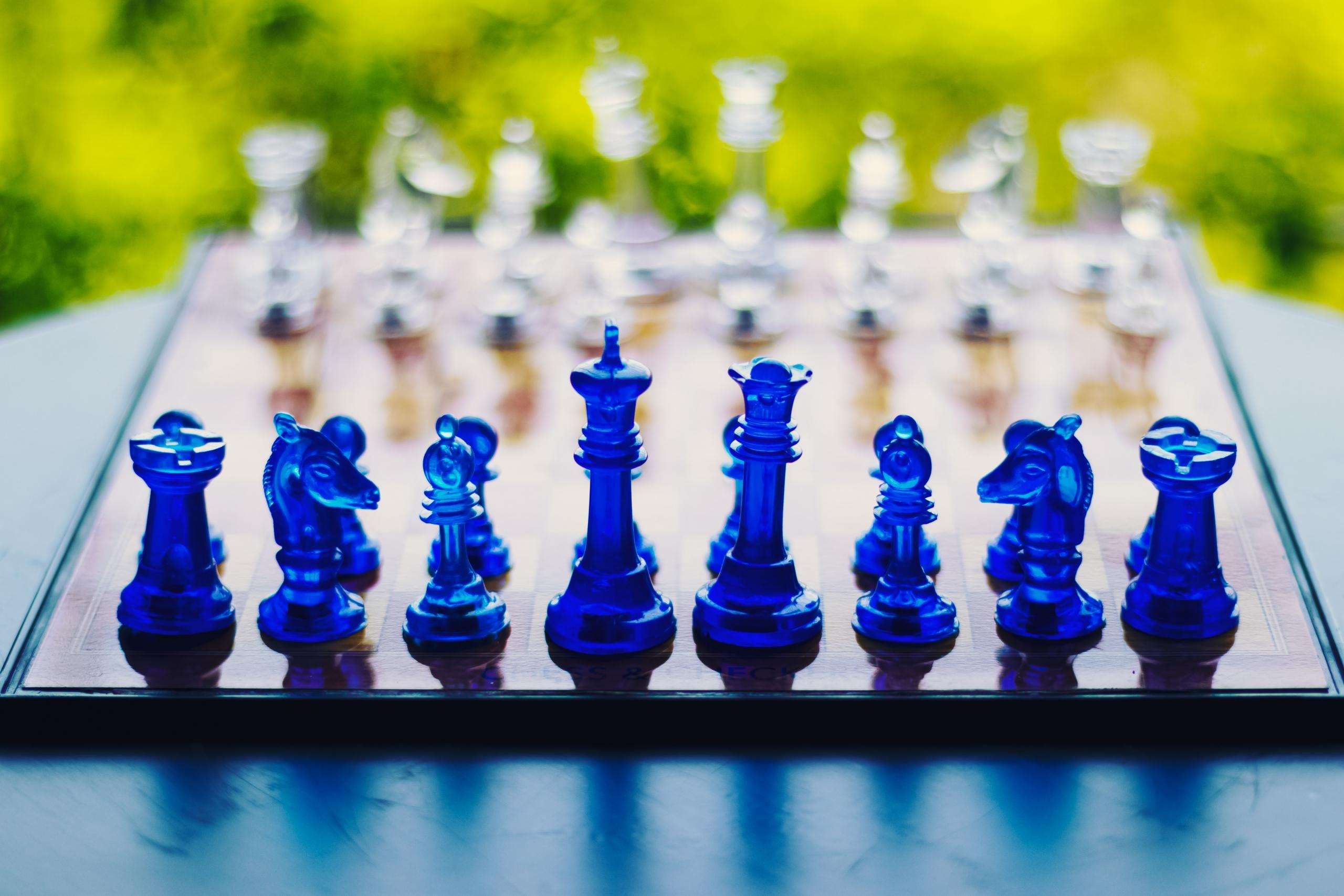glass chess set