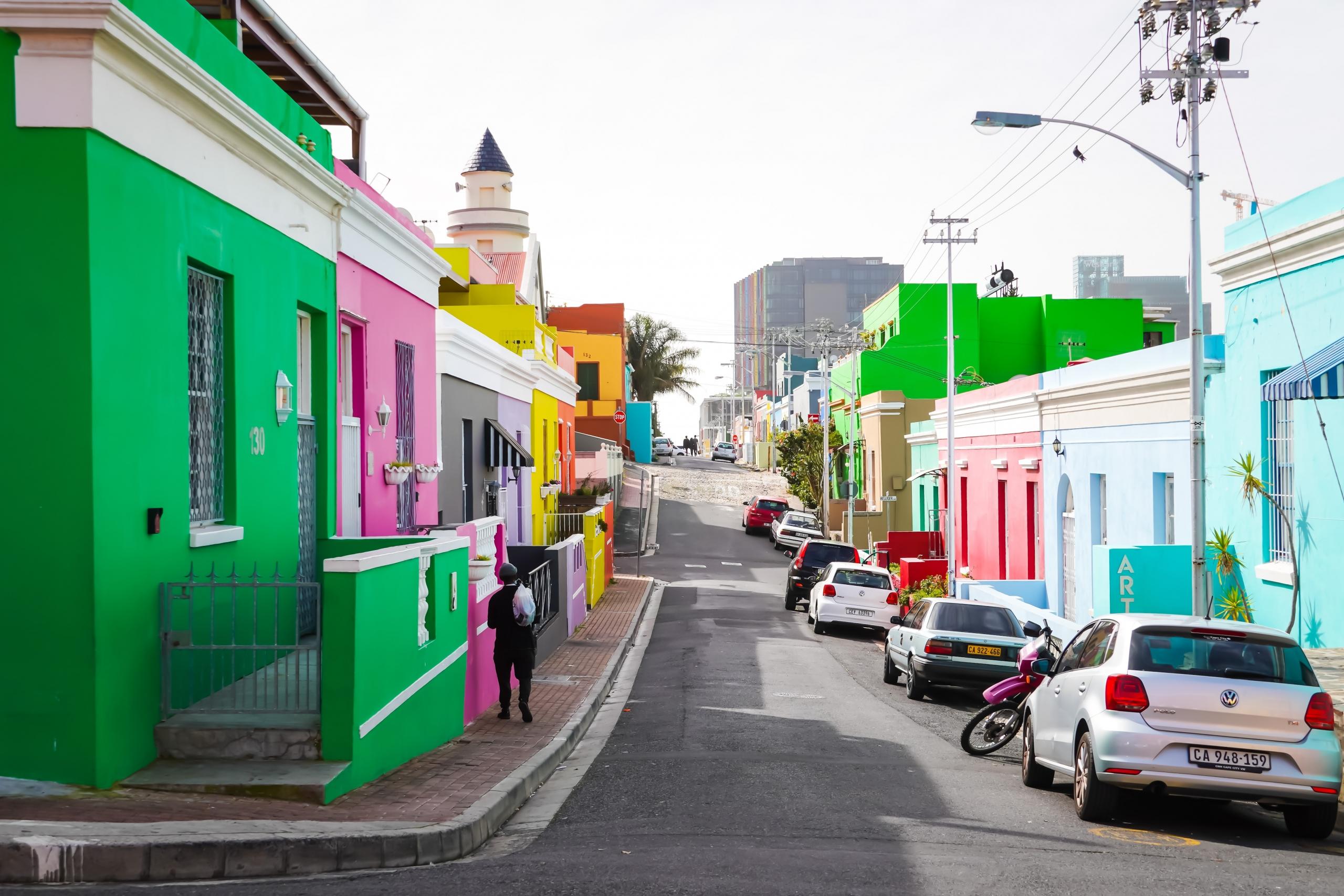 colourful streets in the Malay quarter in Cape Town