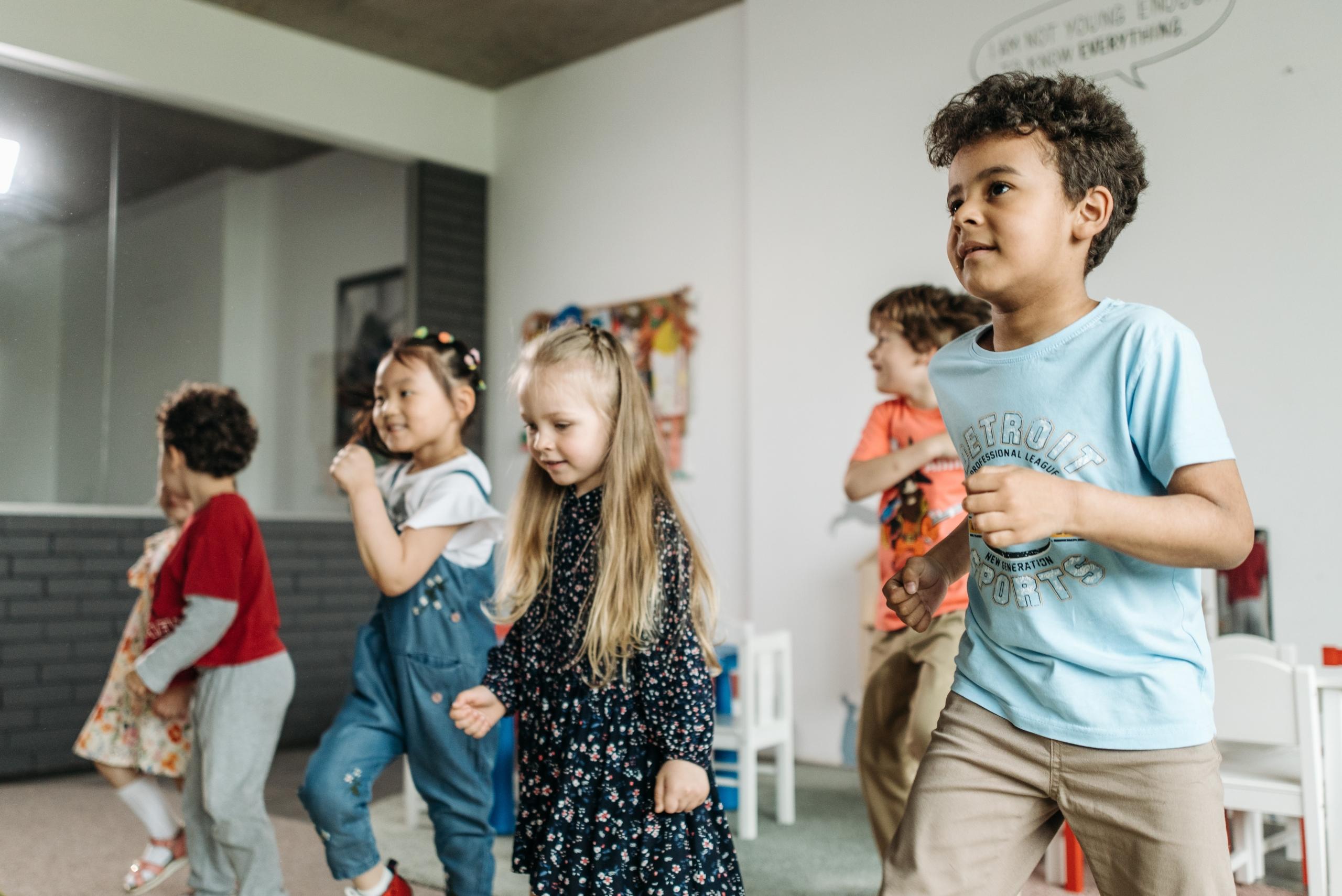children dancing together