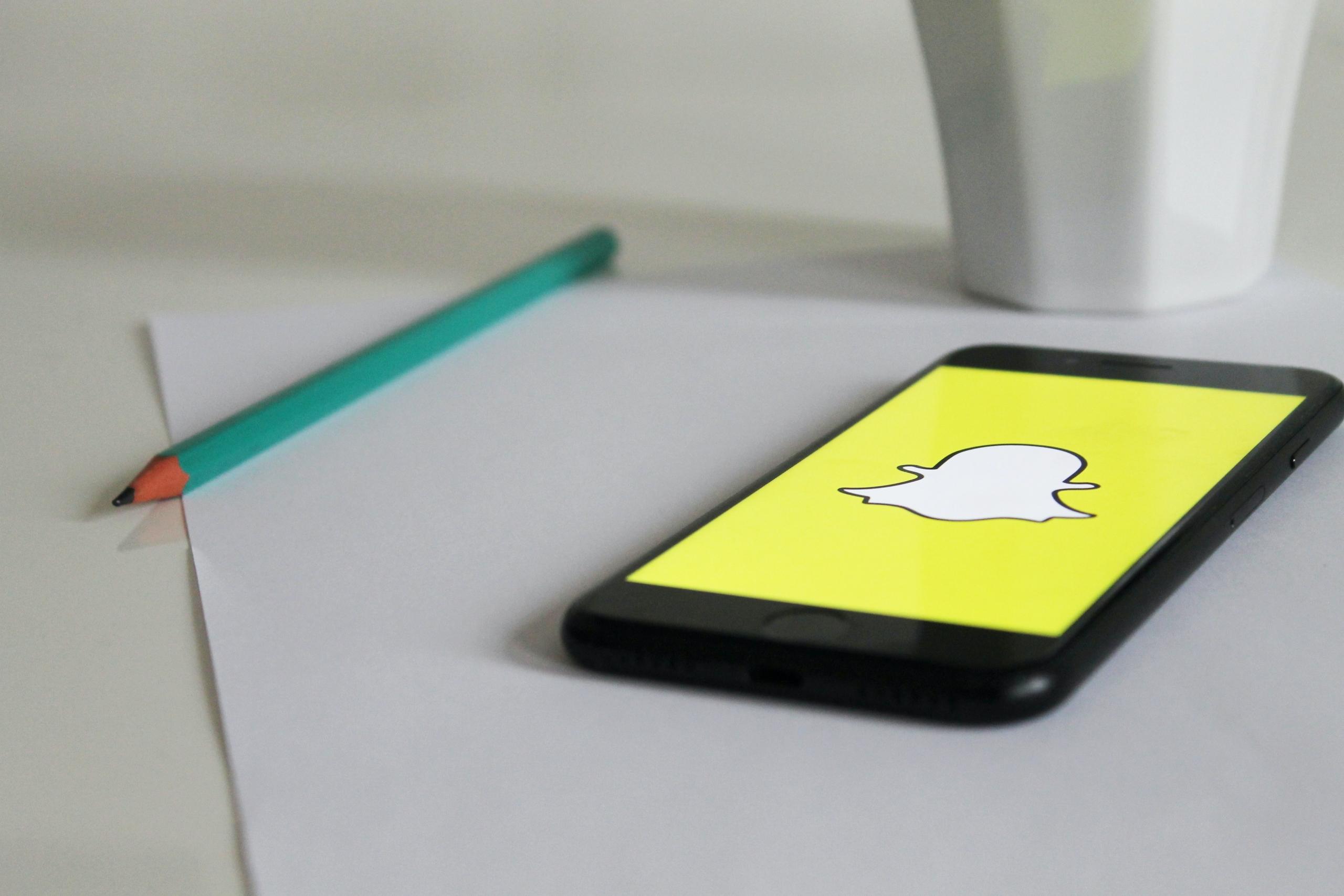 smartphone displaying the snapchat icon