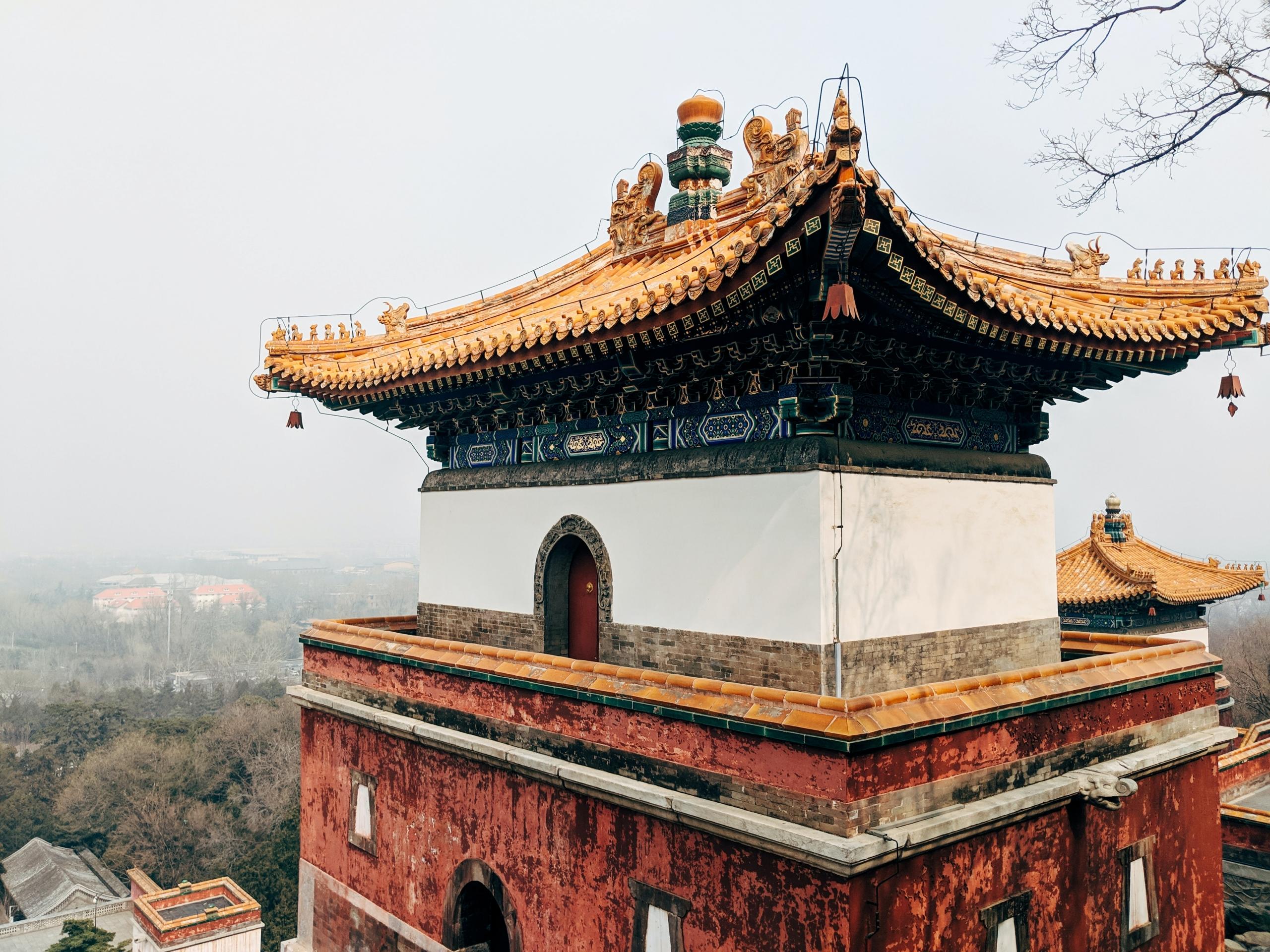 Chinese pagoda in the mist