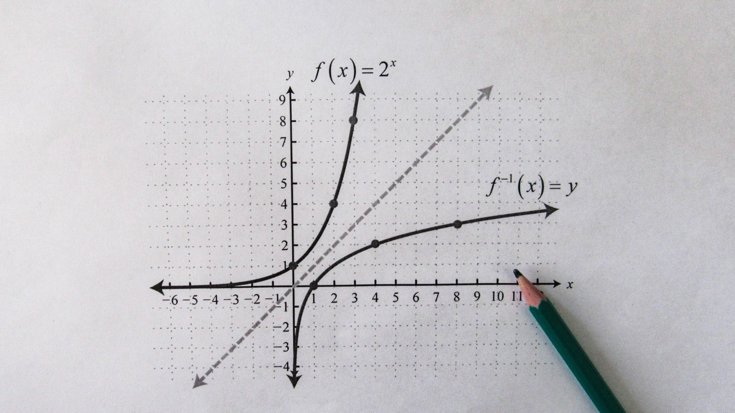 maths student plotting graph on paper