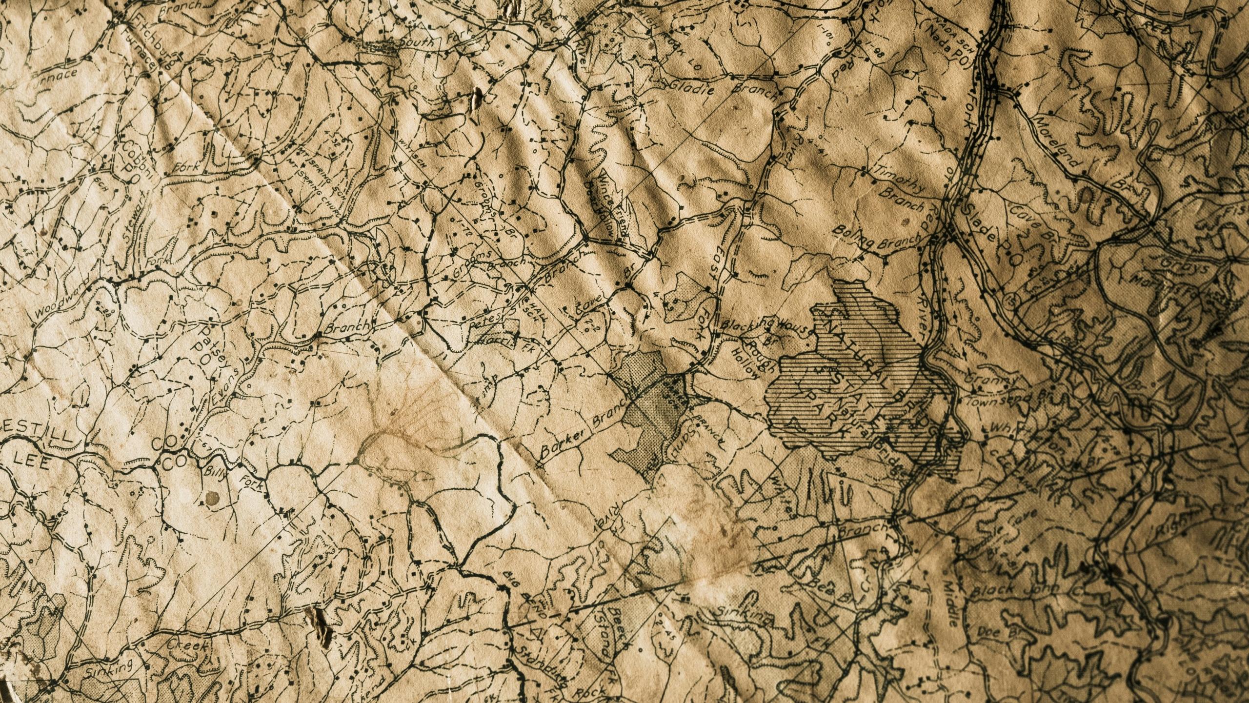 vintage illustrated map