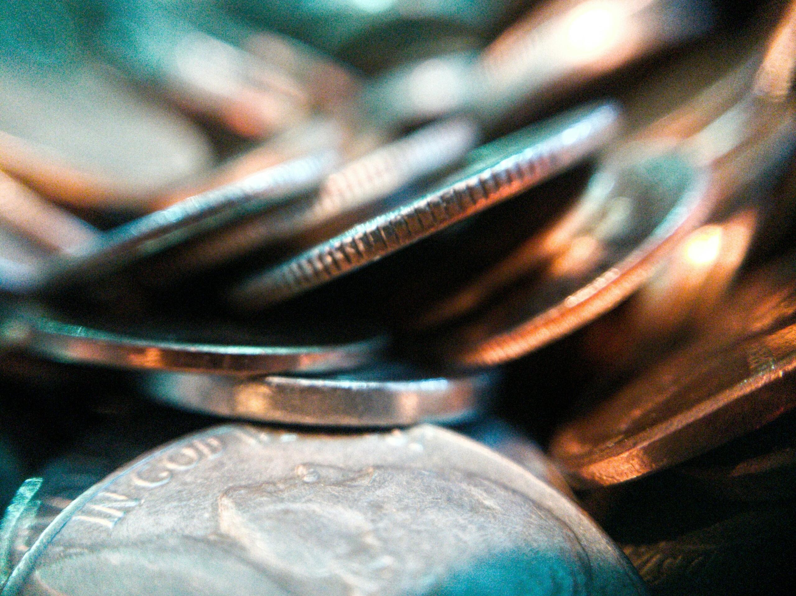 close up photo of silver coins