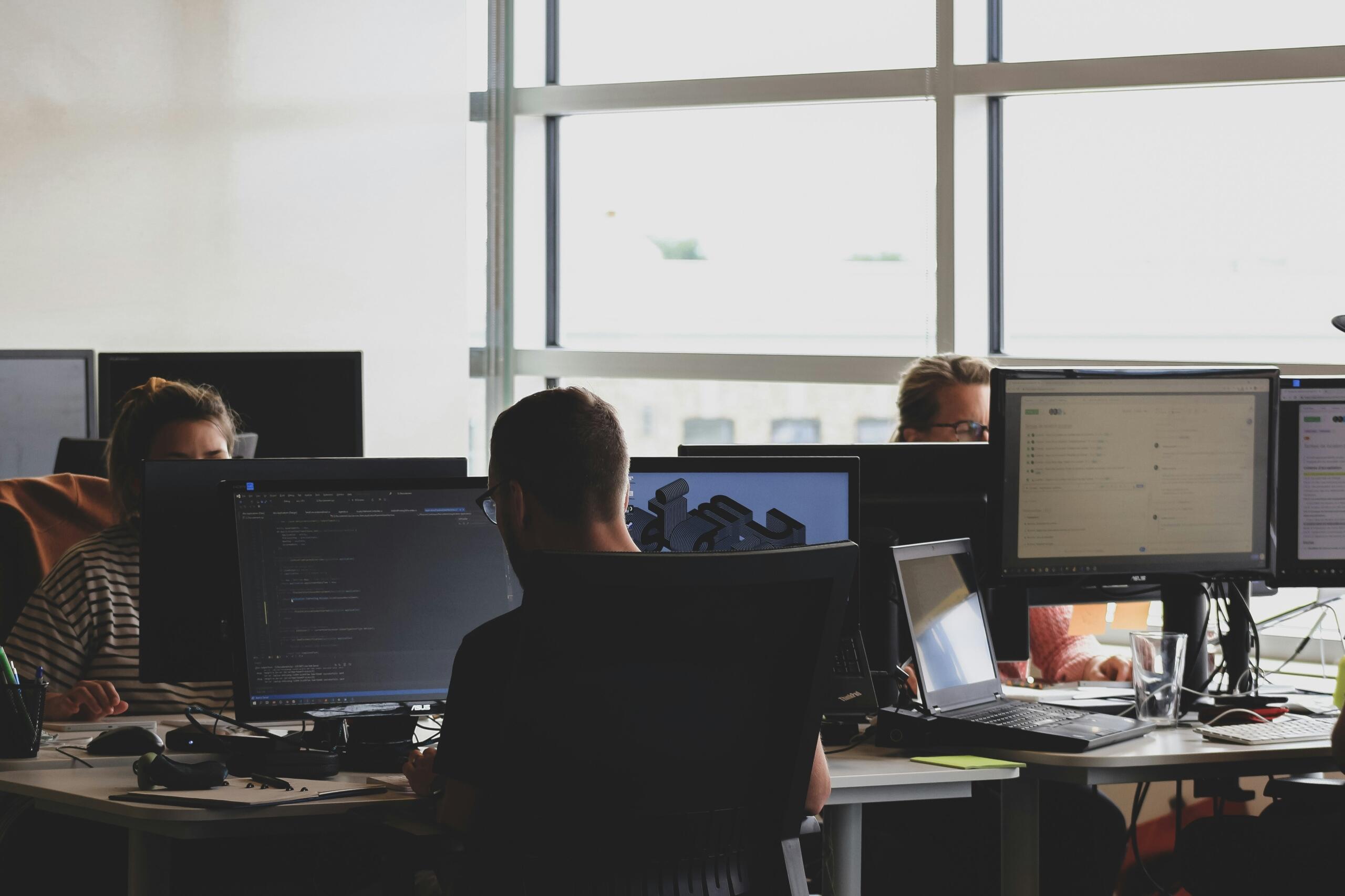 Man on a computer
