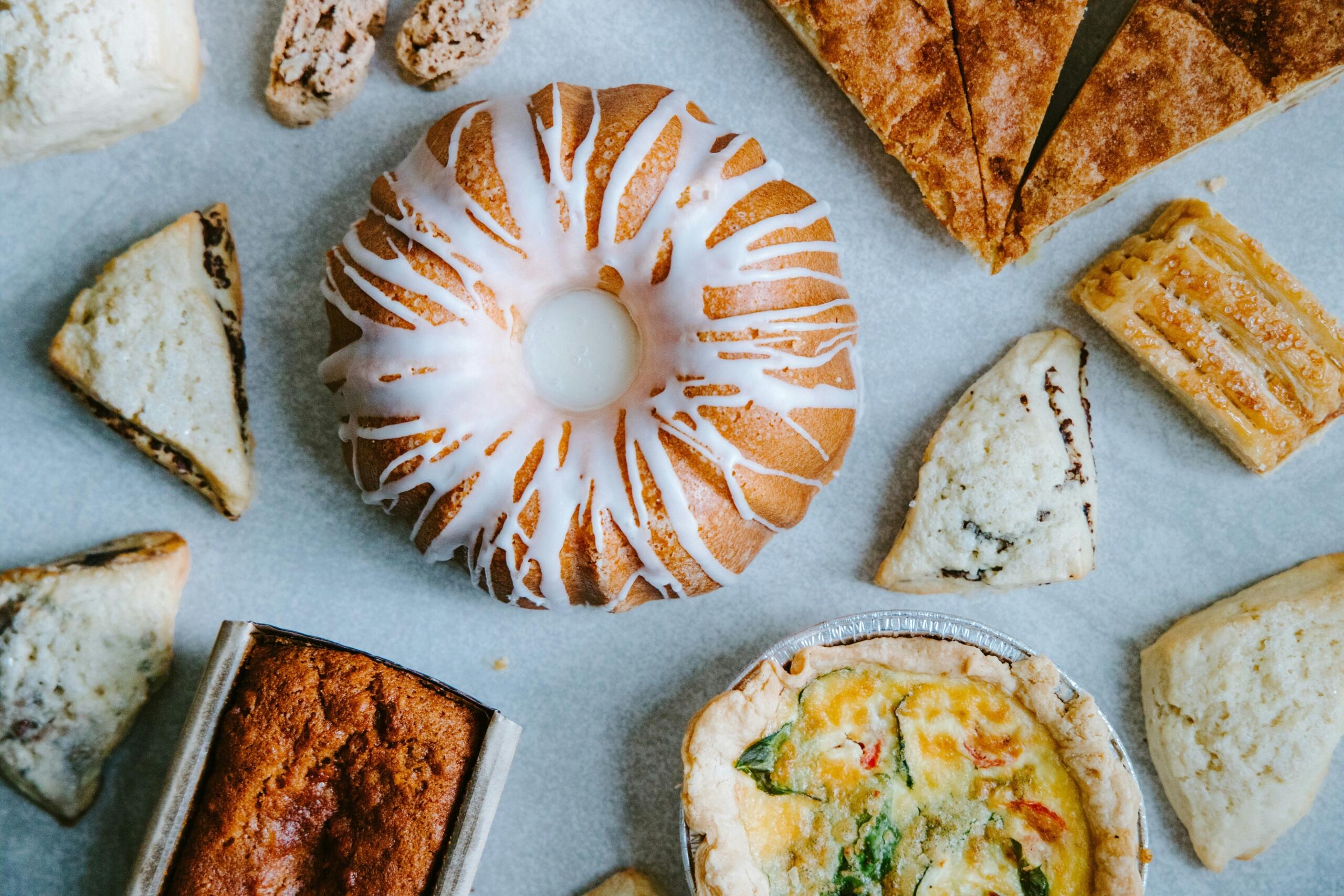 A selection of baked goods.