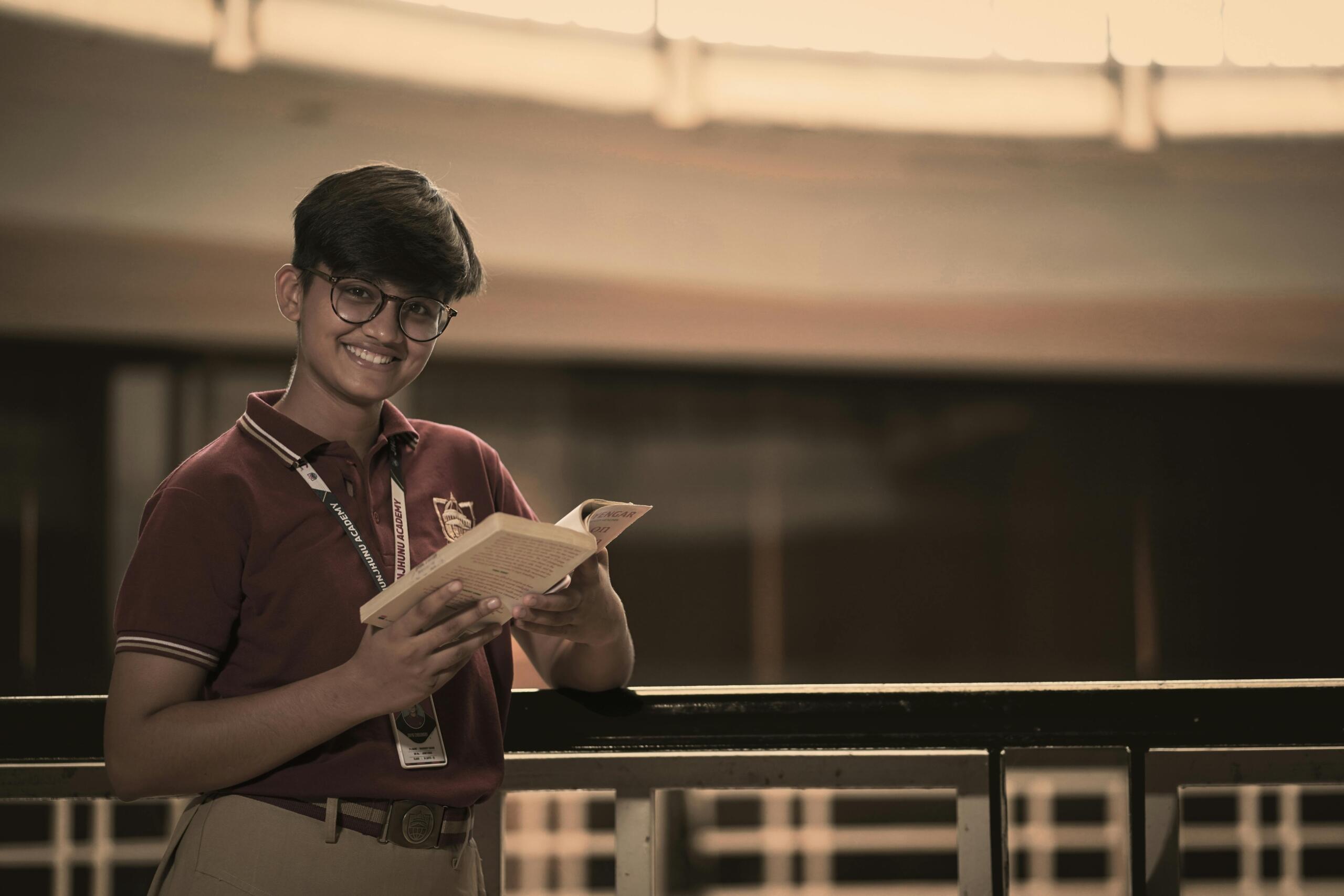 A senior learner looks prepared. 