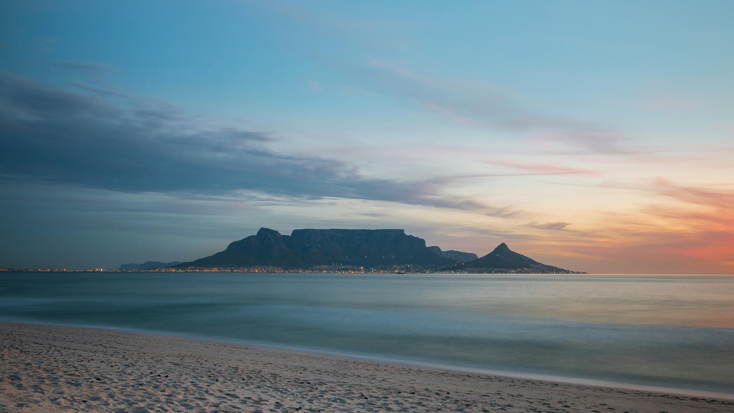 An image of Table Mountain at sunrise.