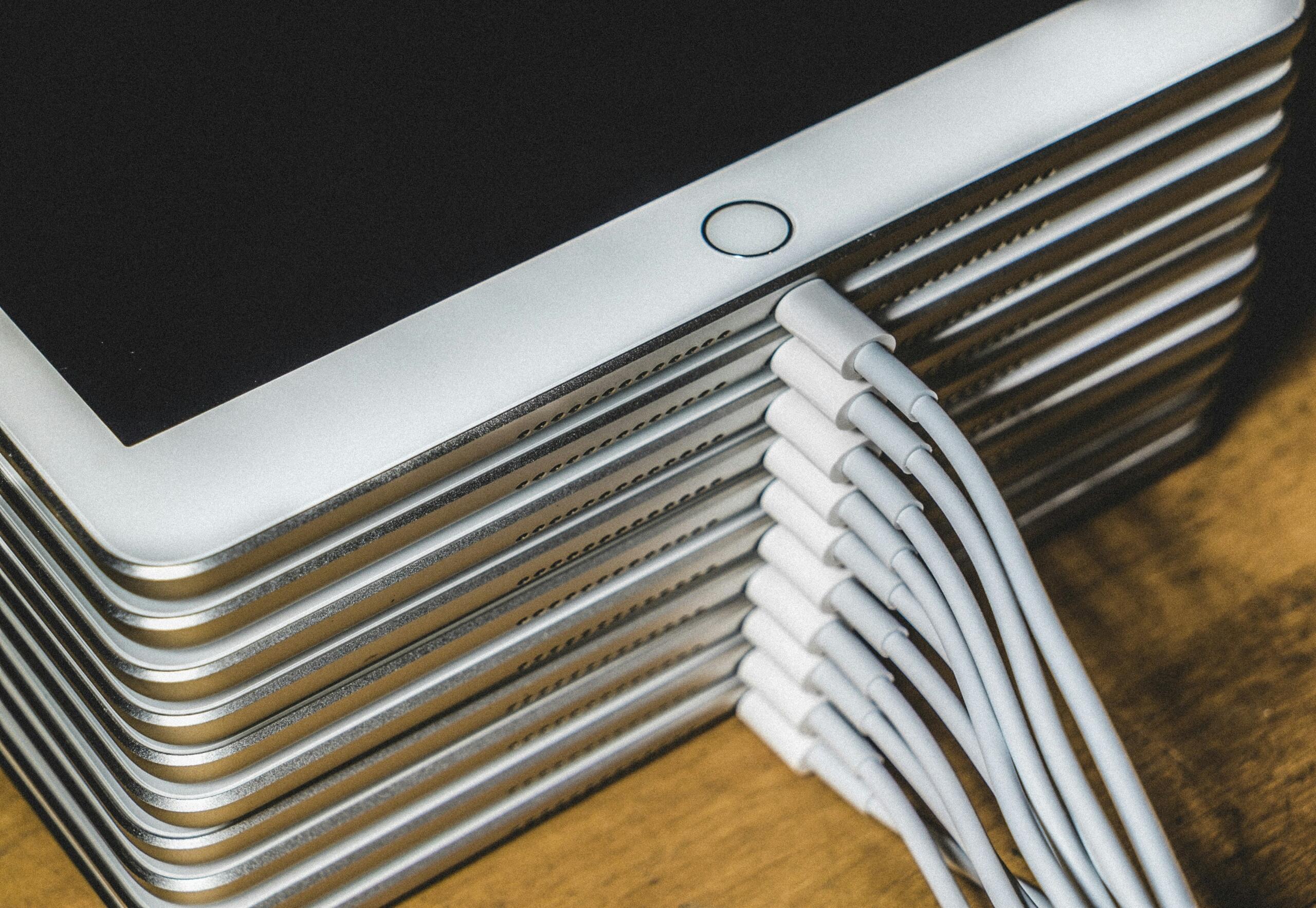 An image of a stack of ipads.