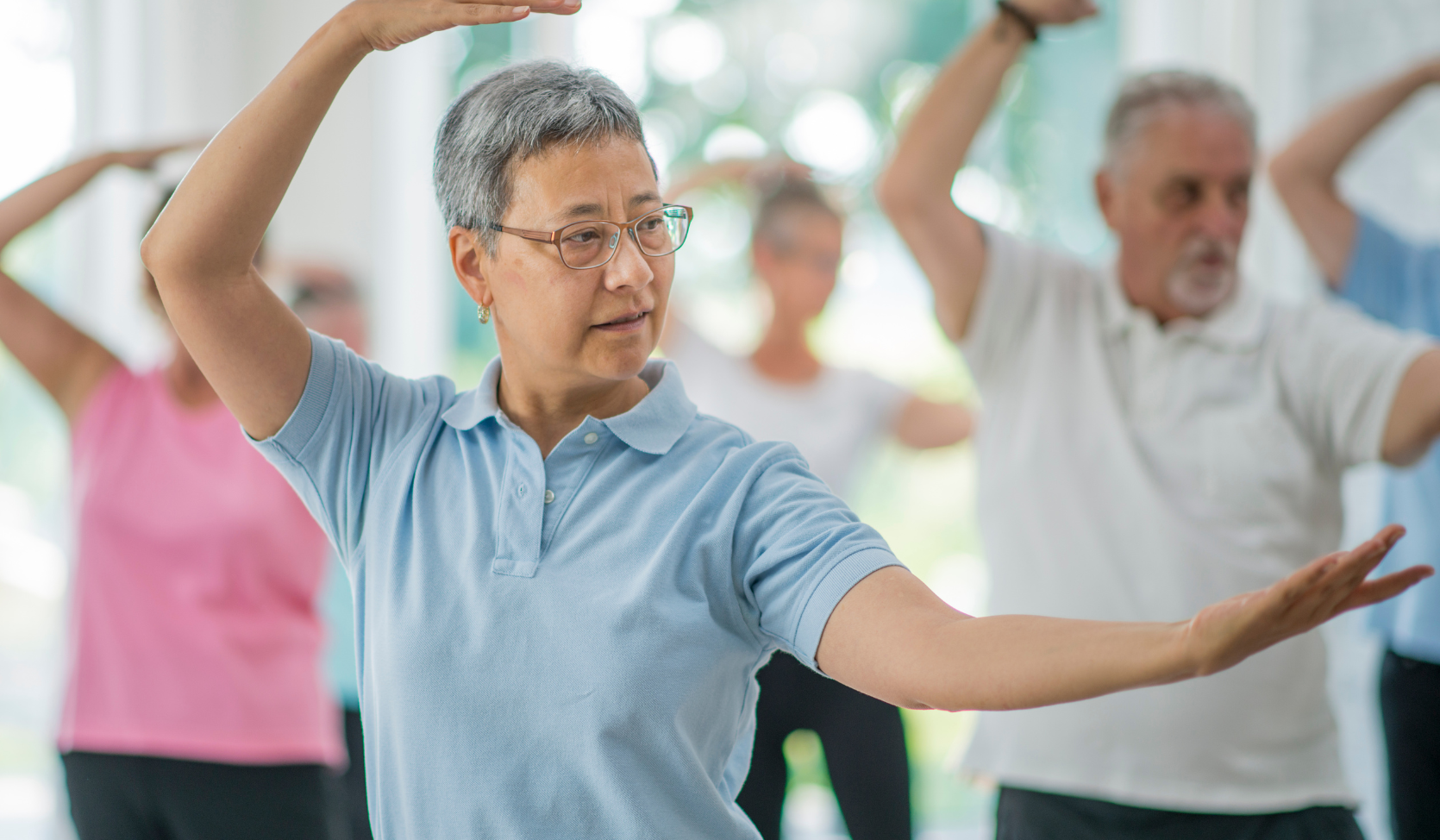 An image of a Tai Chi instructor at work.