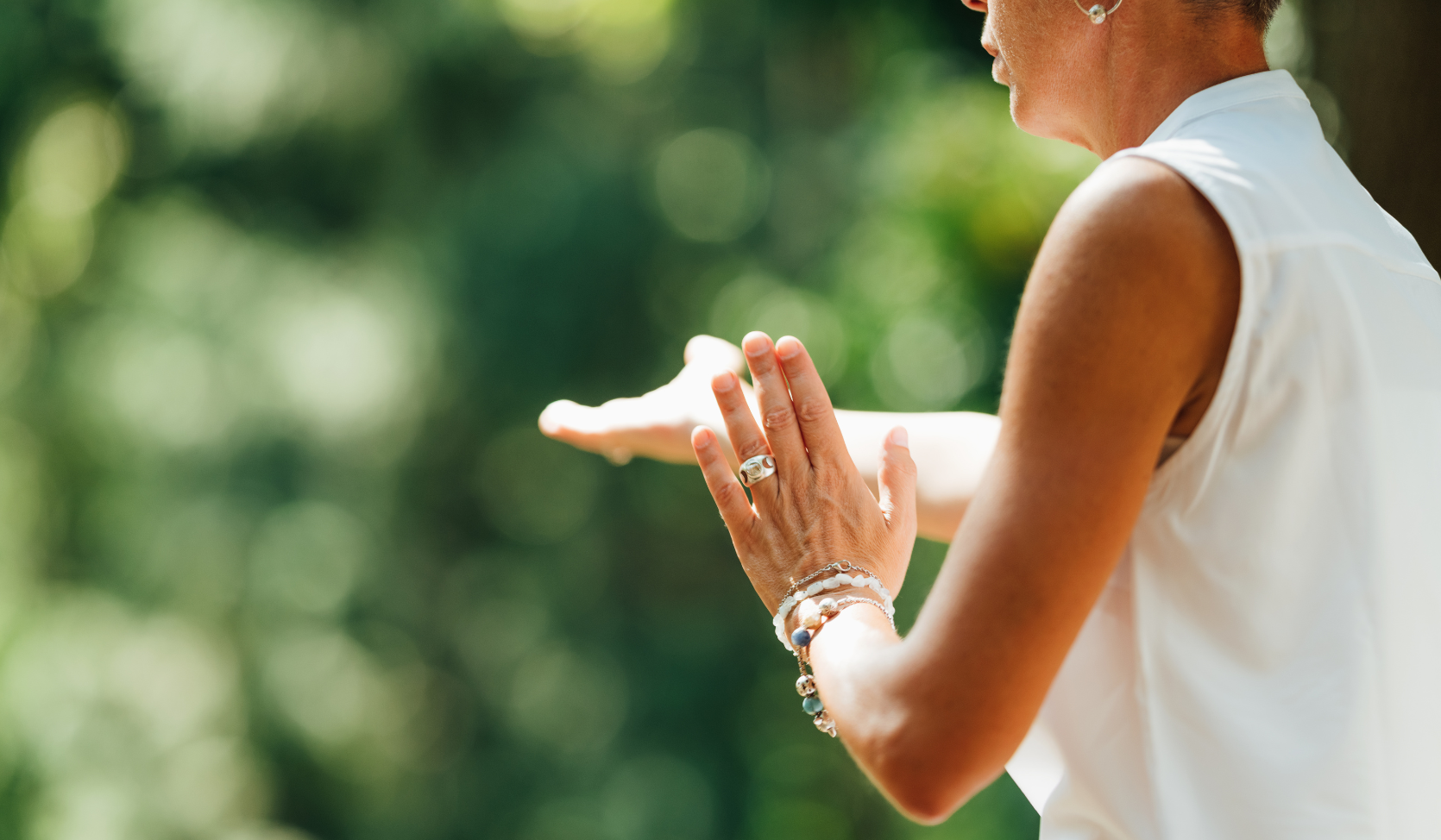 An image of a woman doing Tai Chi