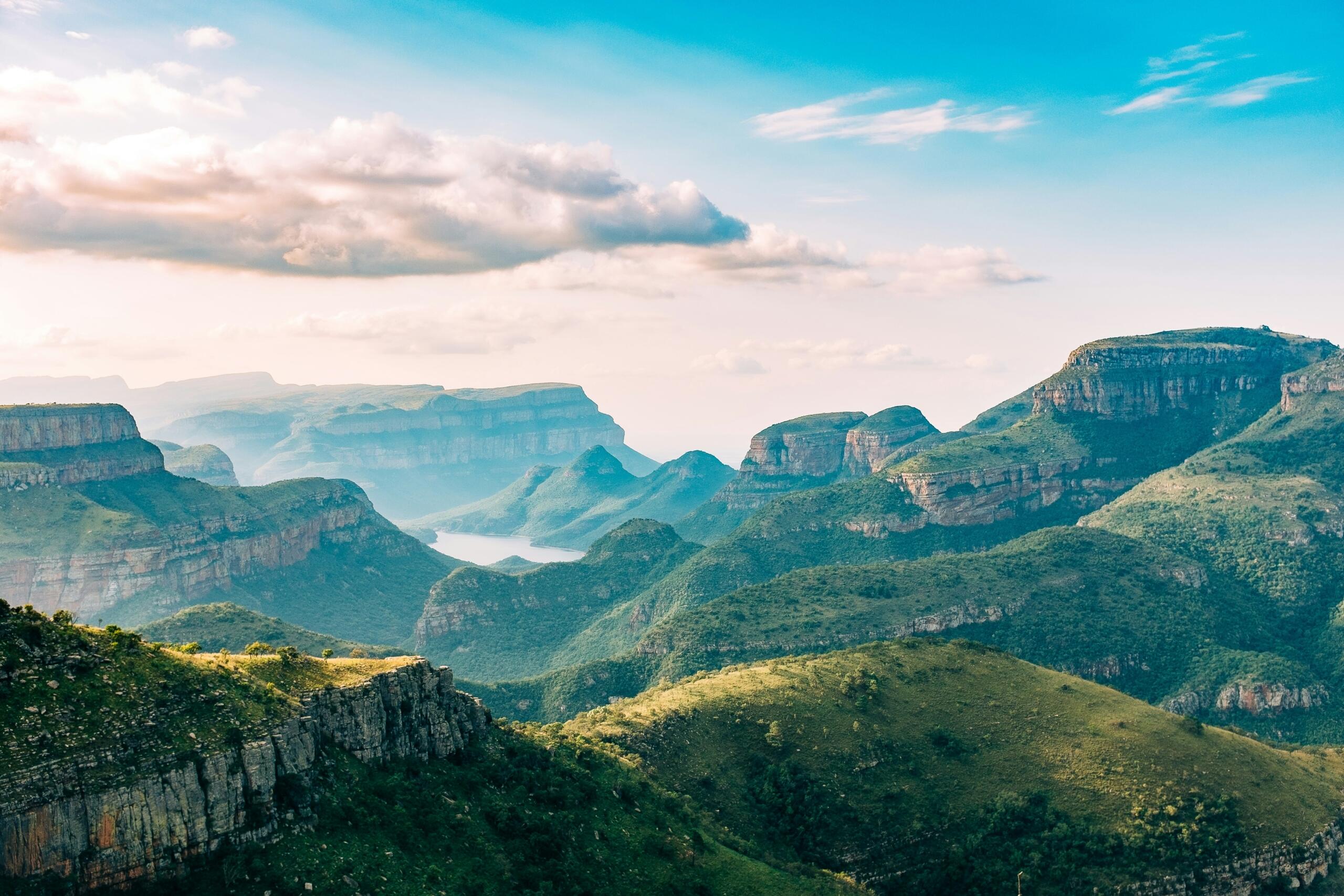 An elevated view of the Blyde River Canyon.
