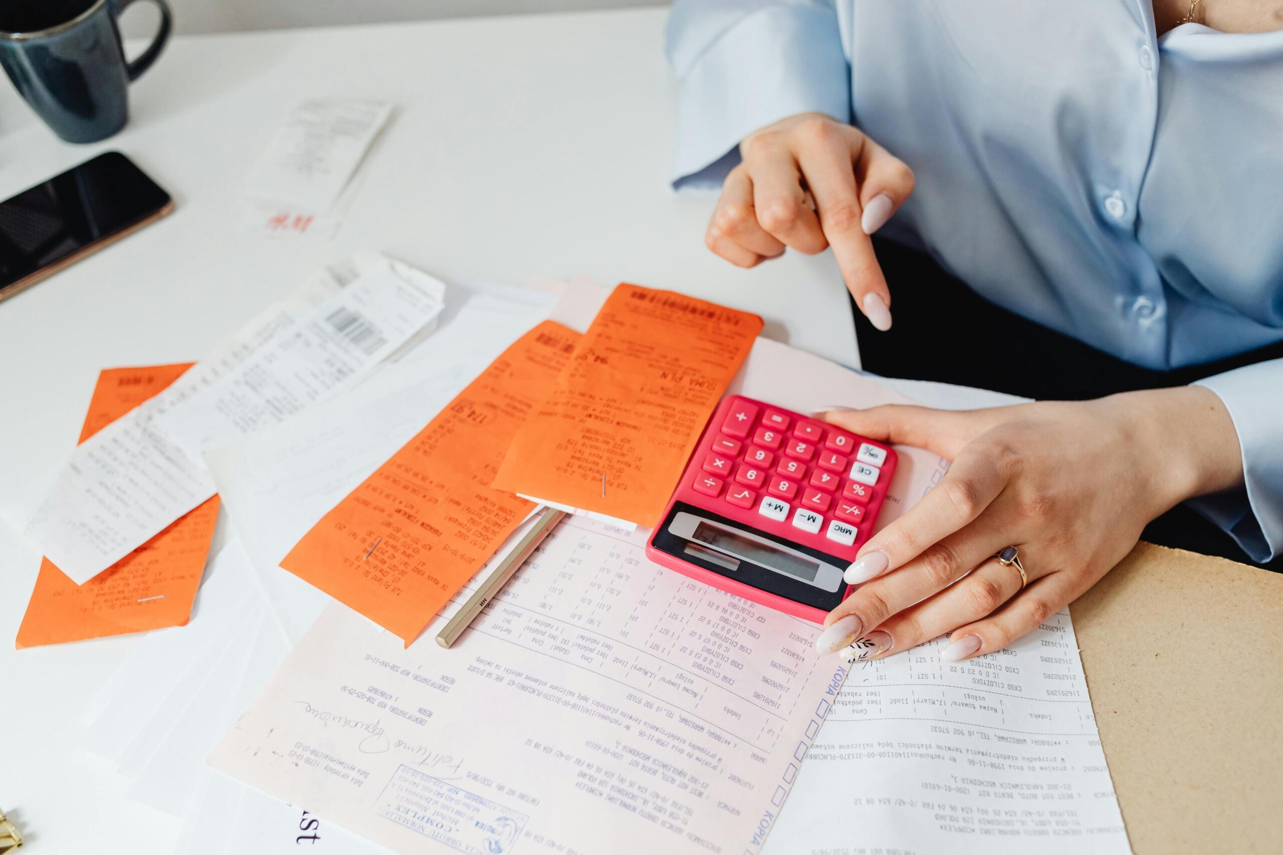 A colourful image of accounting tools of the trade.