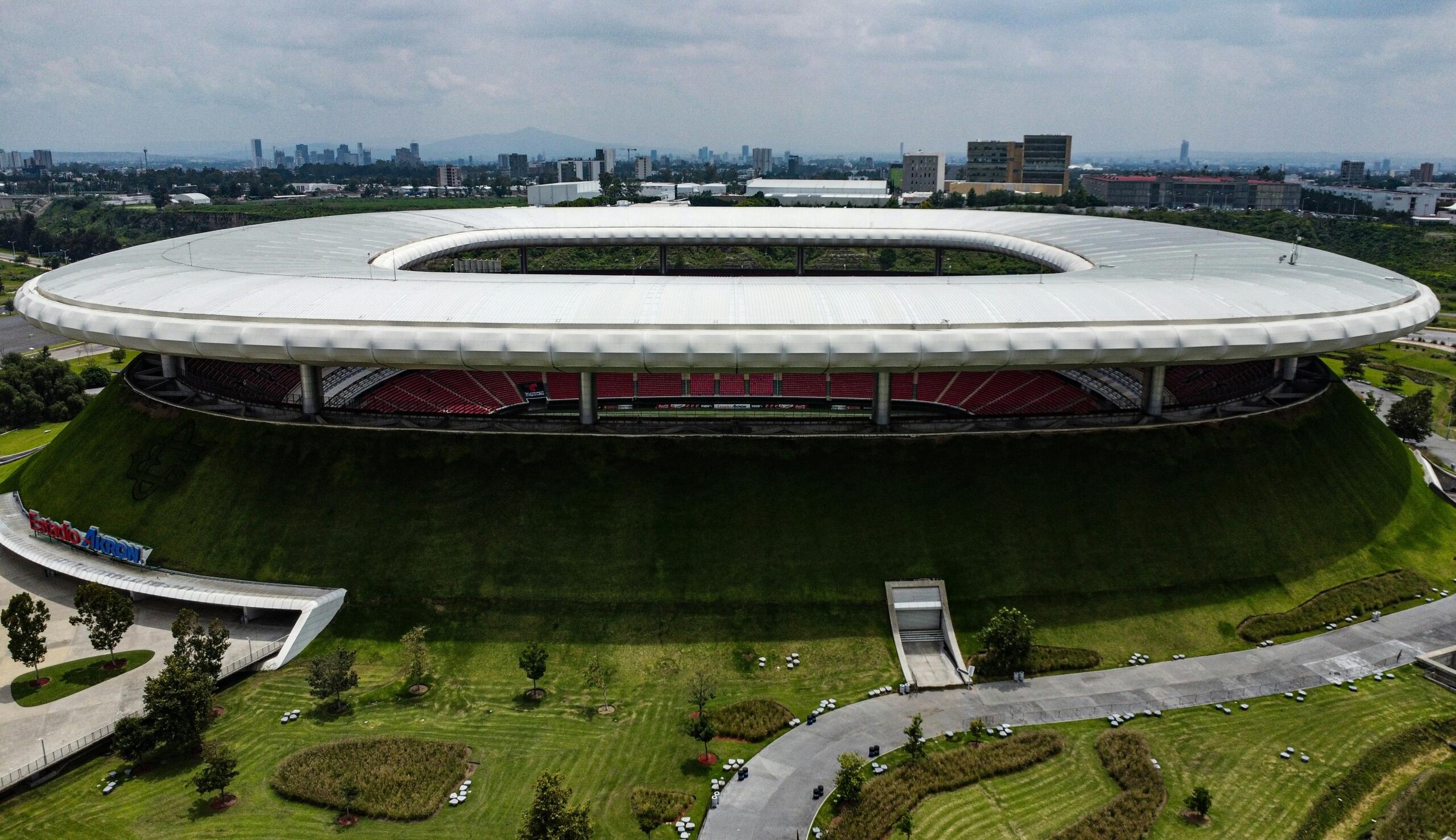 An image of the stadium in Mexico where the 2026 World Cup will be held.