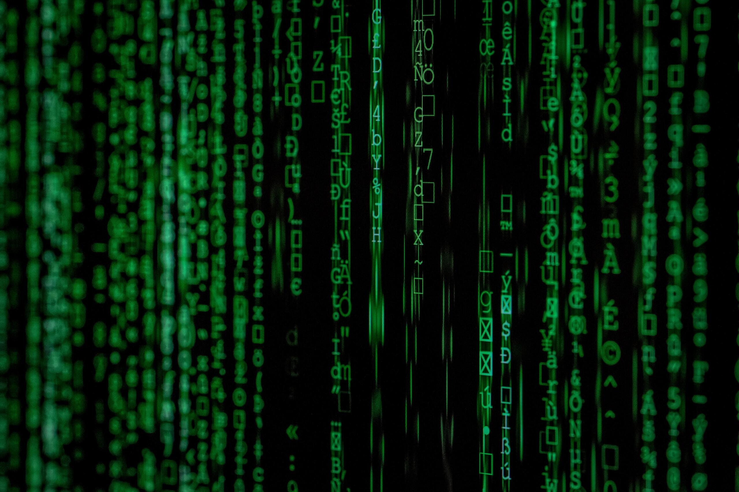 An image of computer code. 