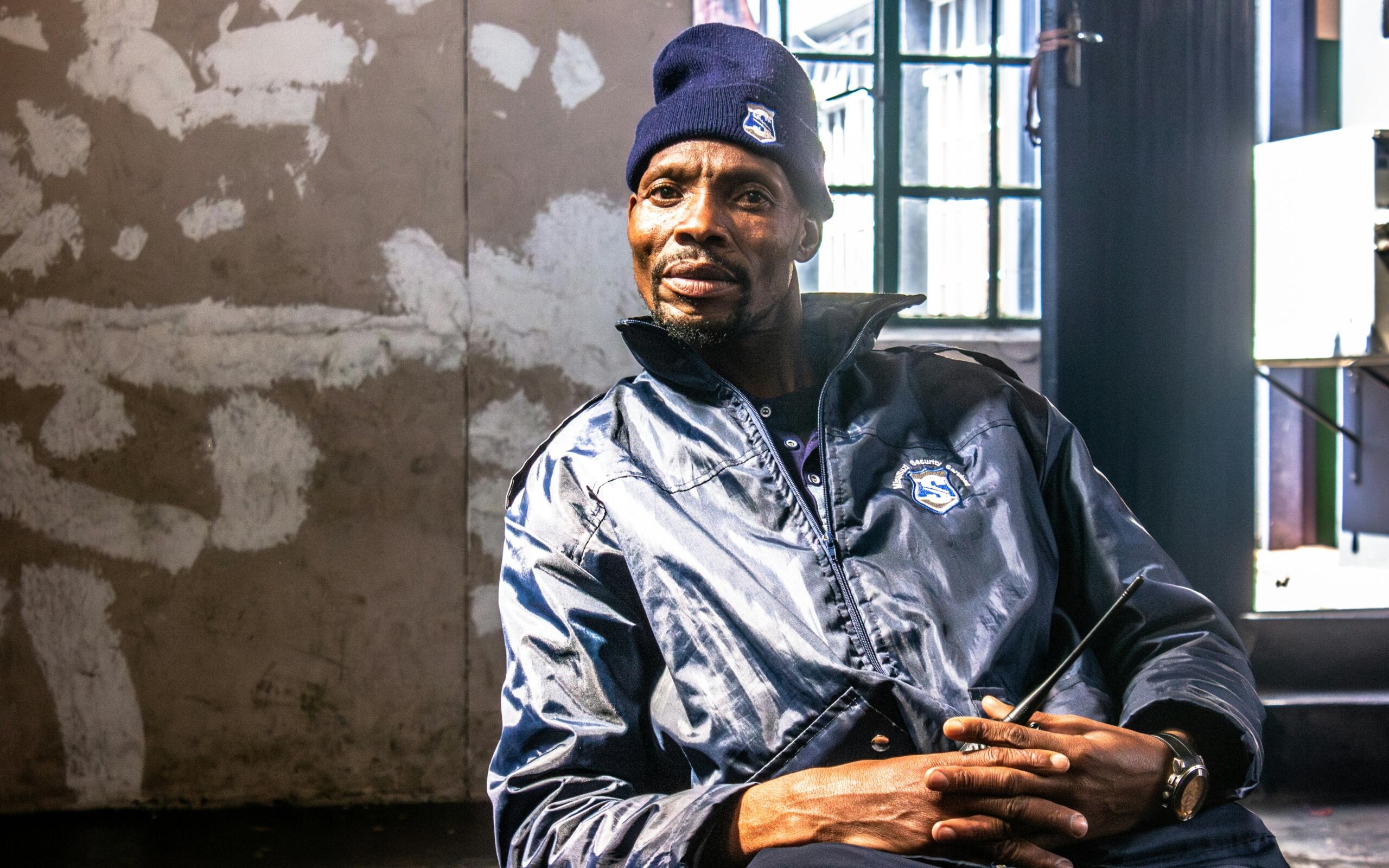 An image of a South African man looking distinct in his culture.