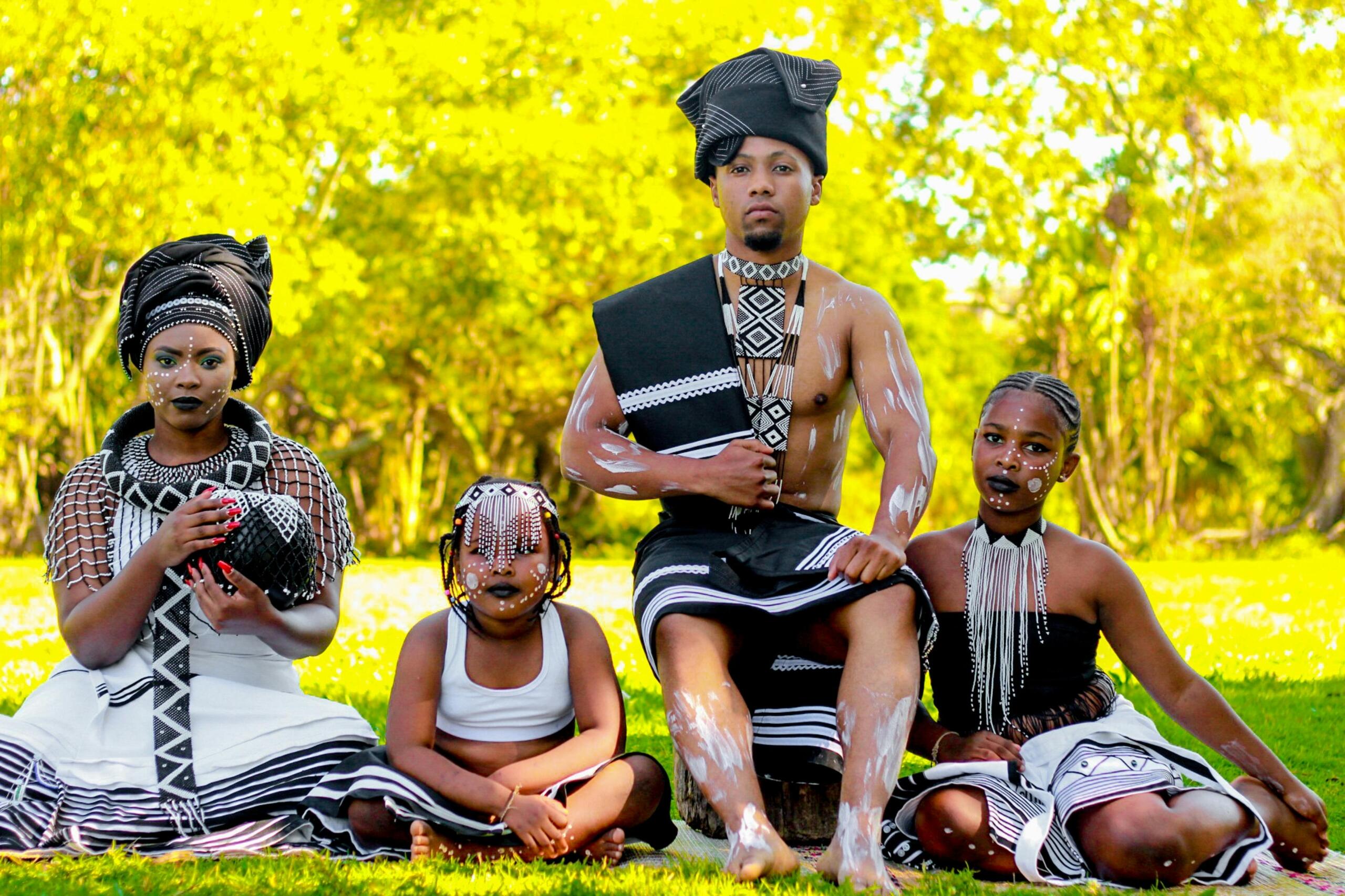 An image of Xhosa people in traditional dress. 