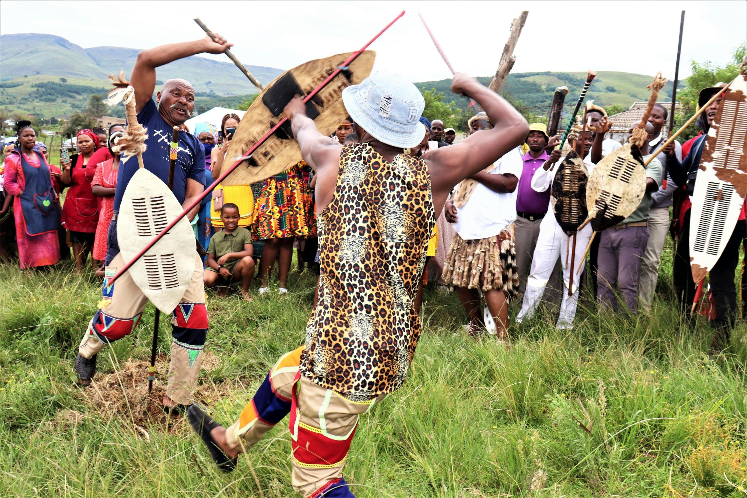 An image of tribal dancing