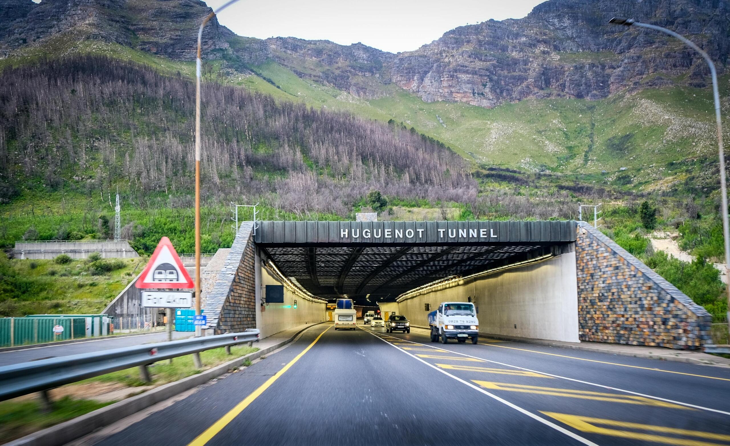 An image of the Huguenot Tunnel in the Western Cape.