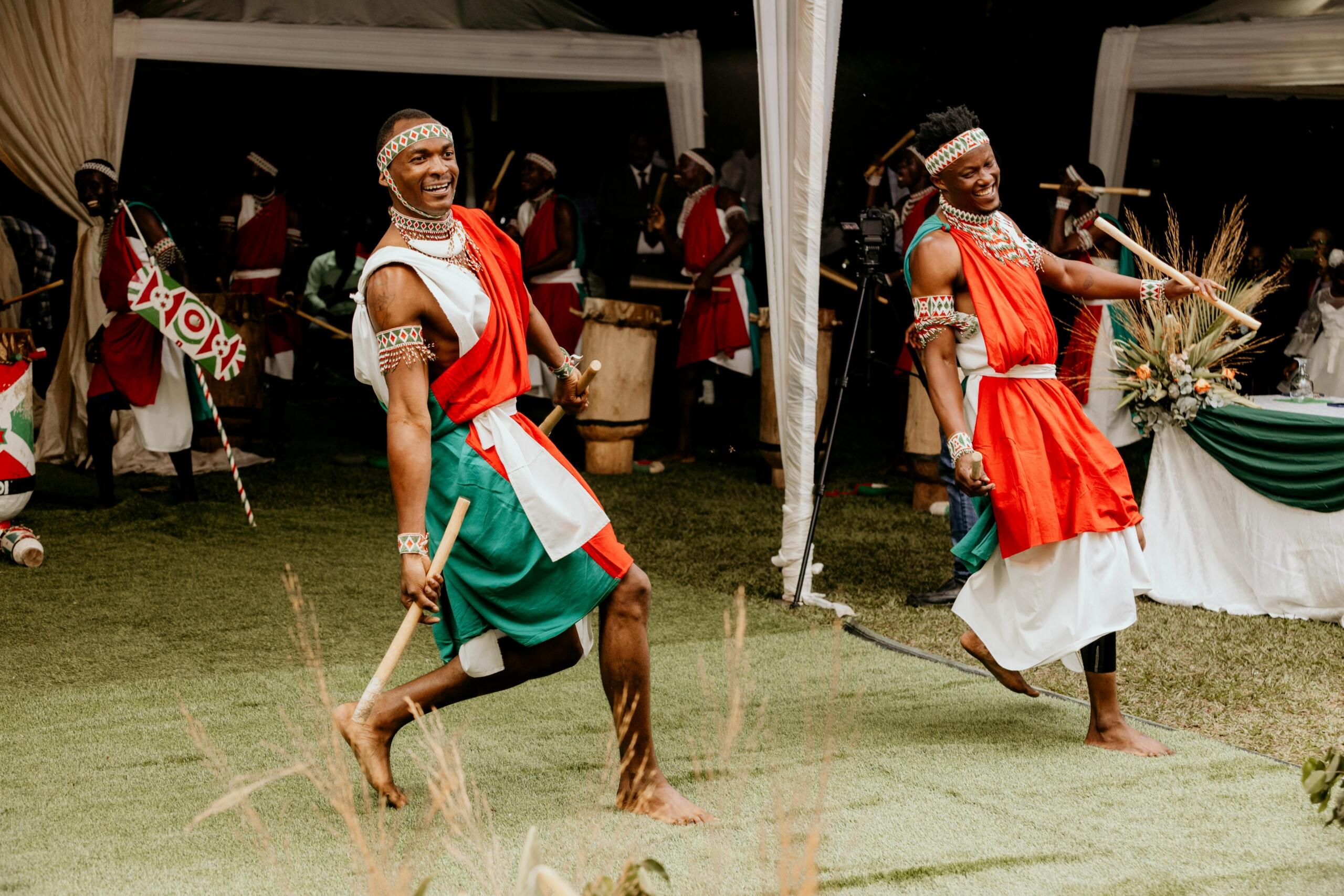 An image of traditional African dancers.