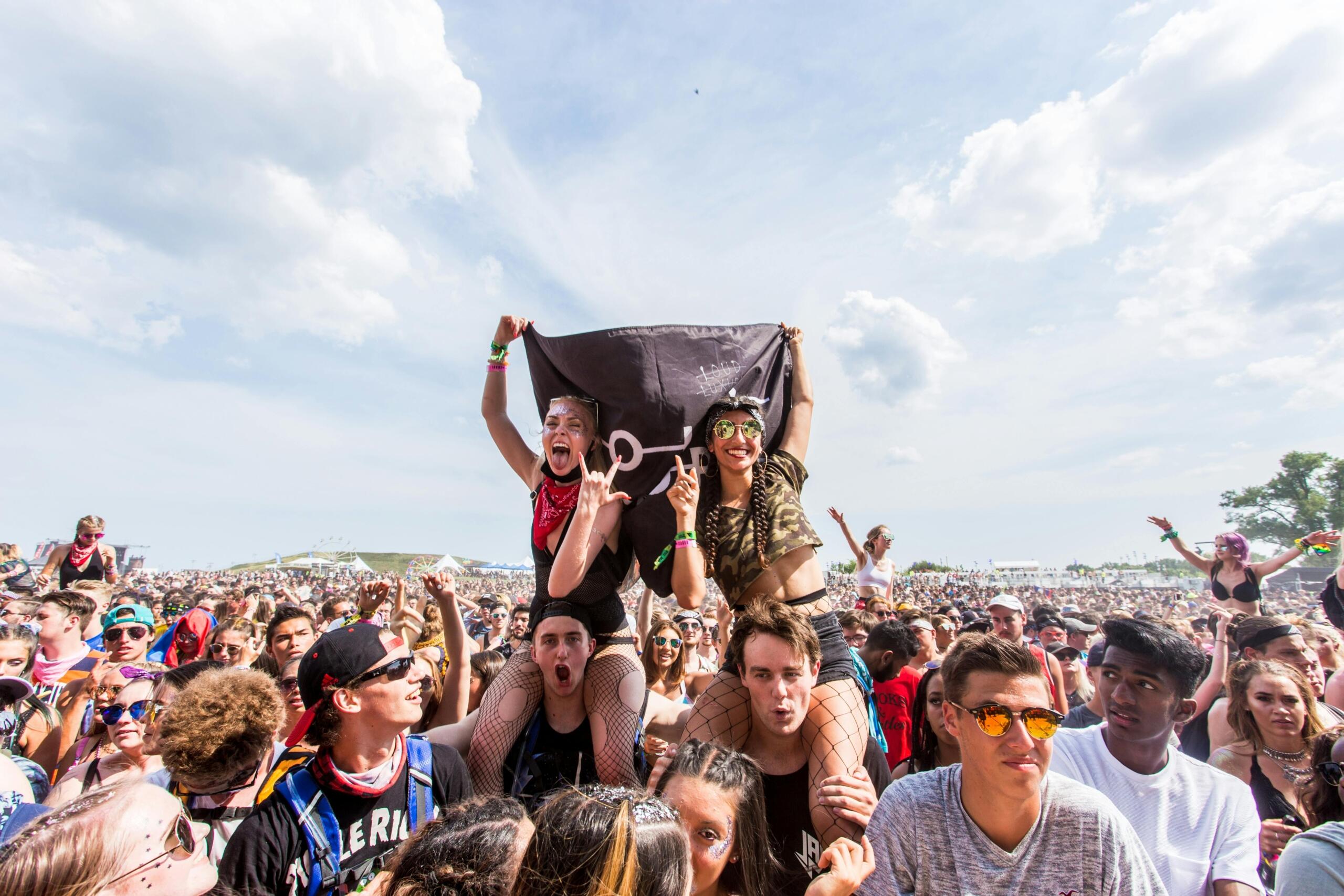 An image of a people at a music festival.