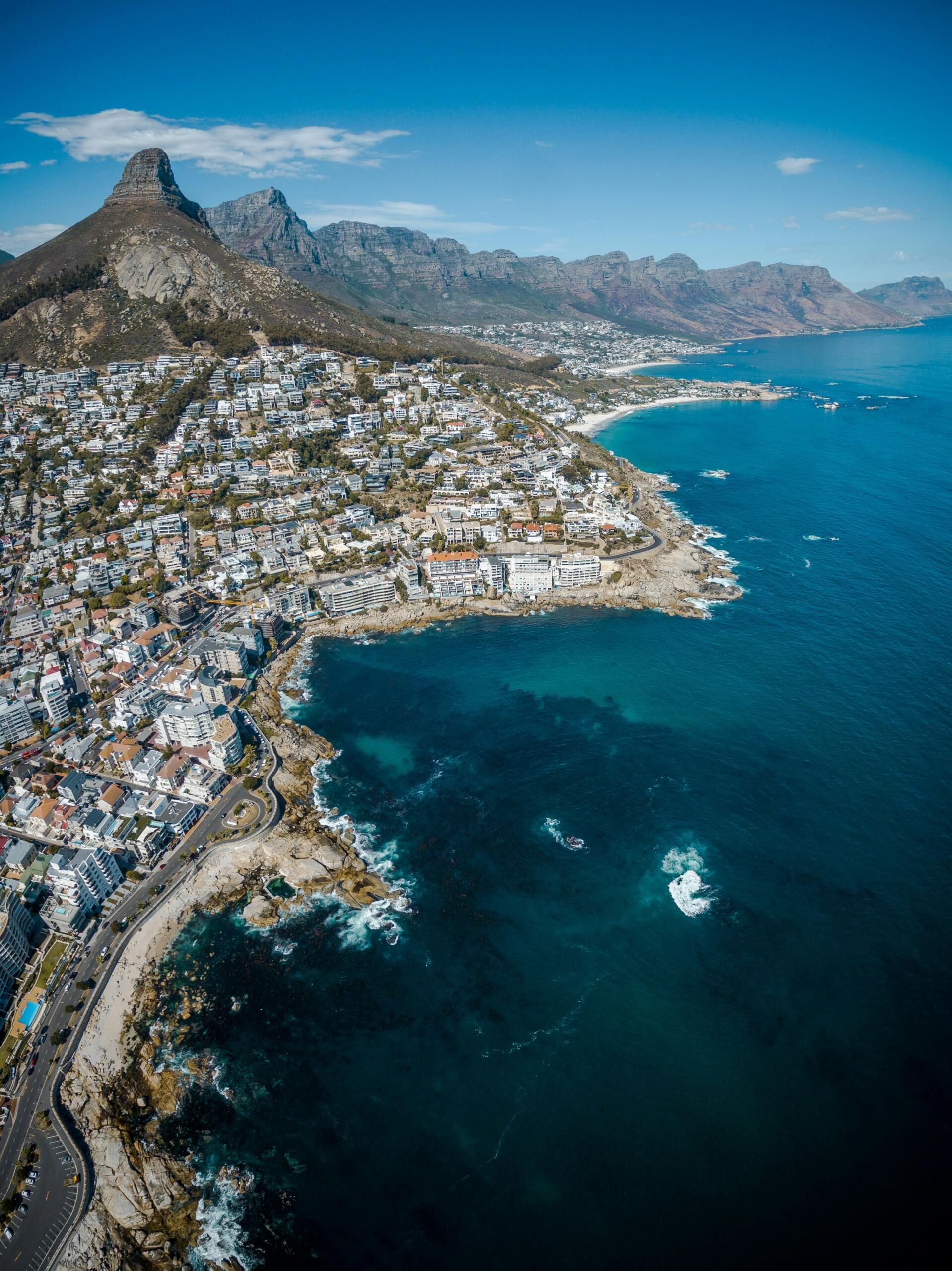 An aerial view of Cape Town’s Atlantic Seaboard