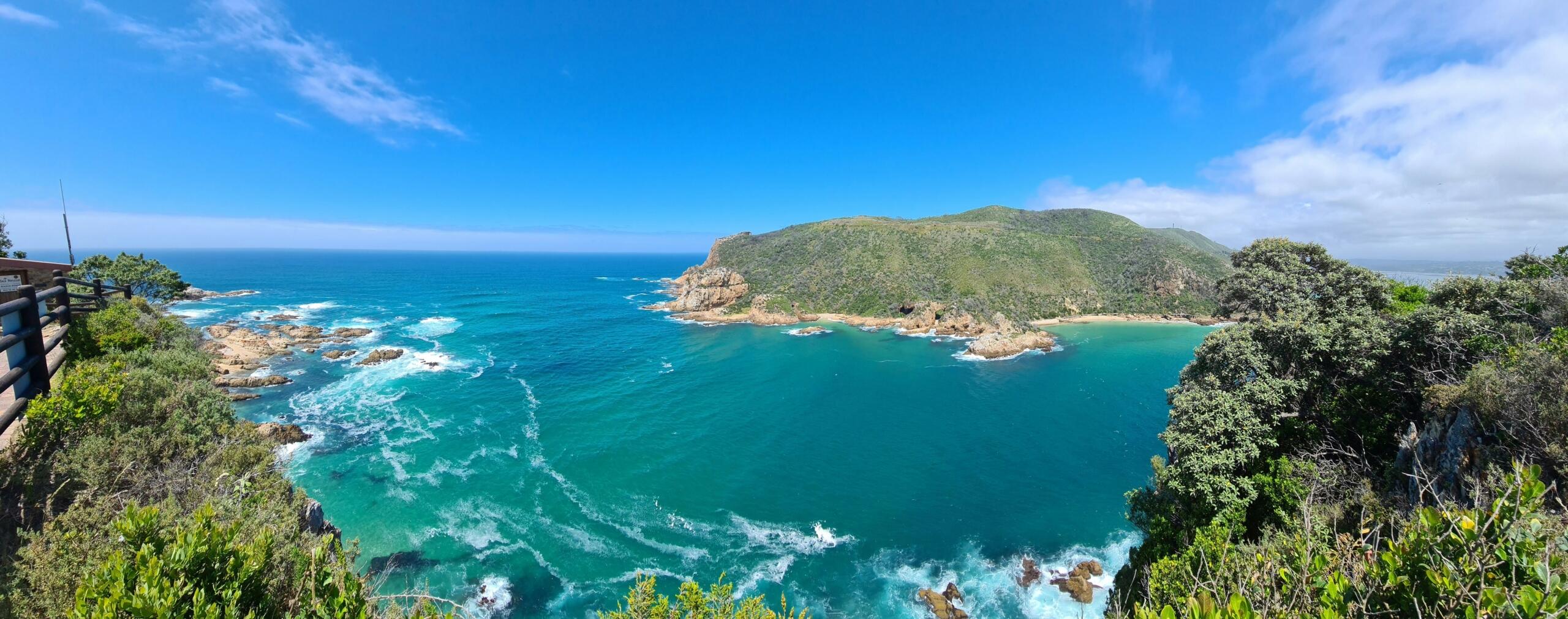 A landscape image of the Knysna heads.