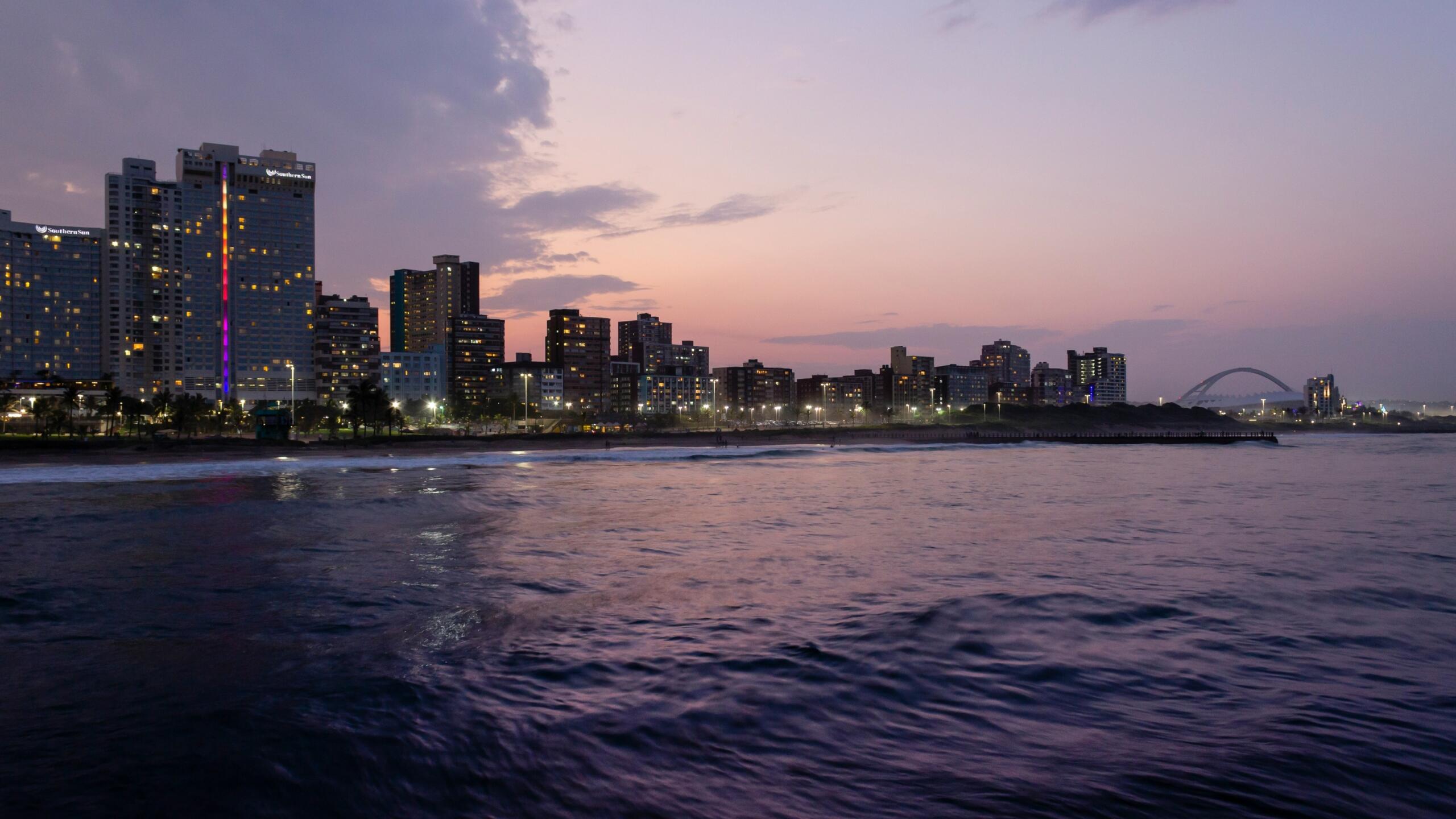 An image of Durban at sunrise.
