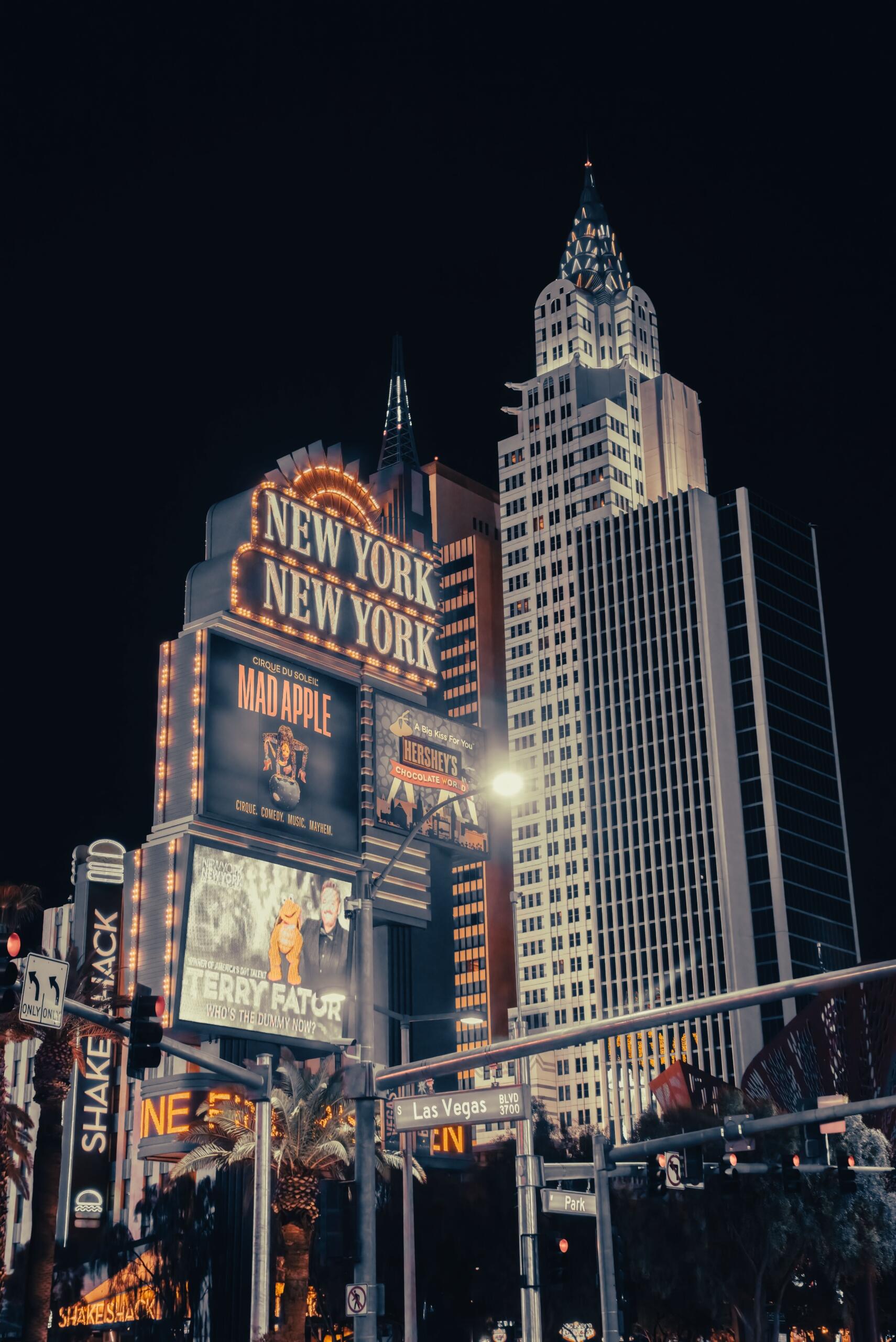 An image of New York City at night.