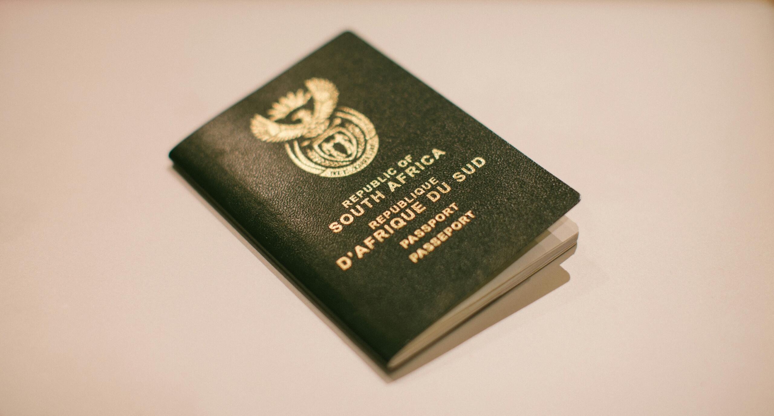 An image of a South African Passport